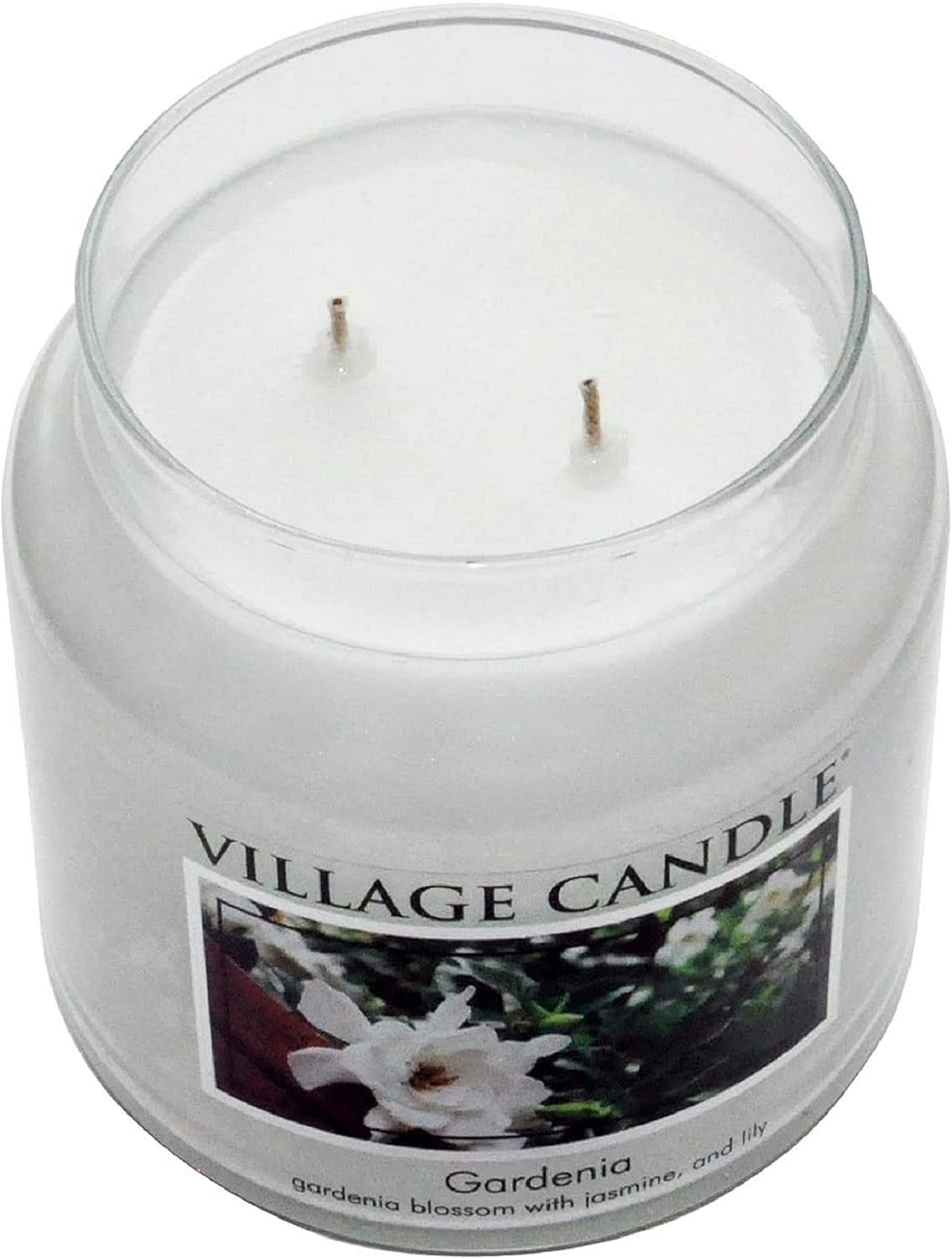 Village Candle Spiced Vanilla Apple, Large Glass Apothecary Jar Scented Candle, 21.25 oz, Ivory