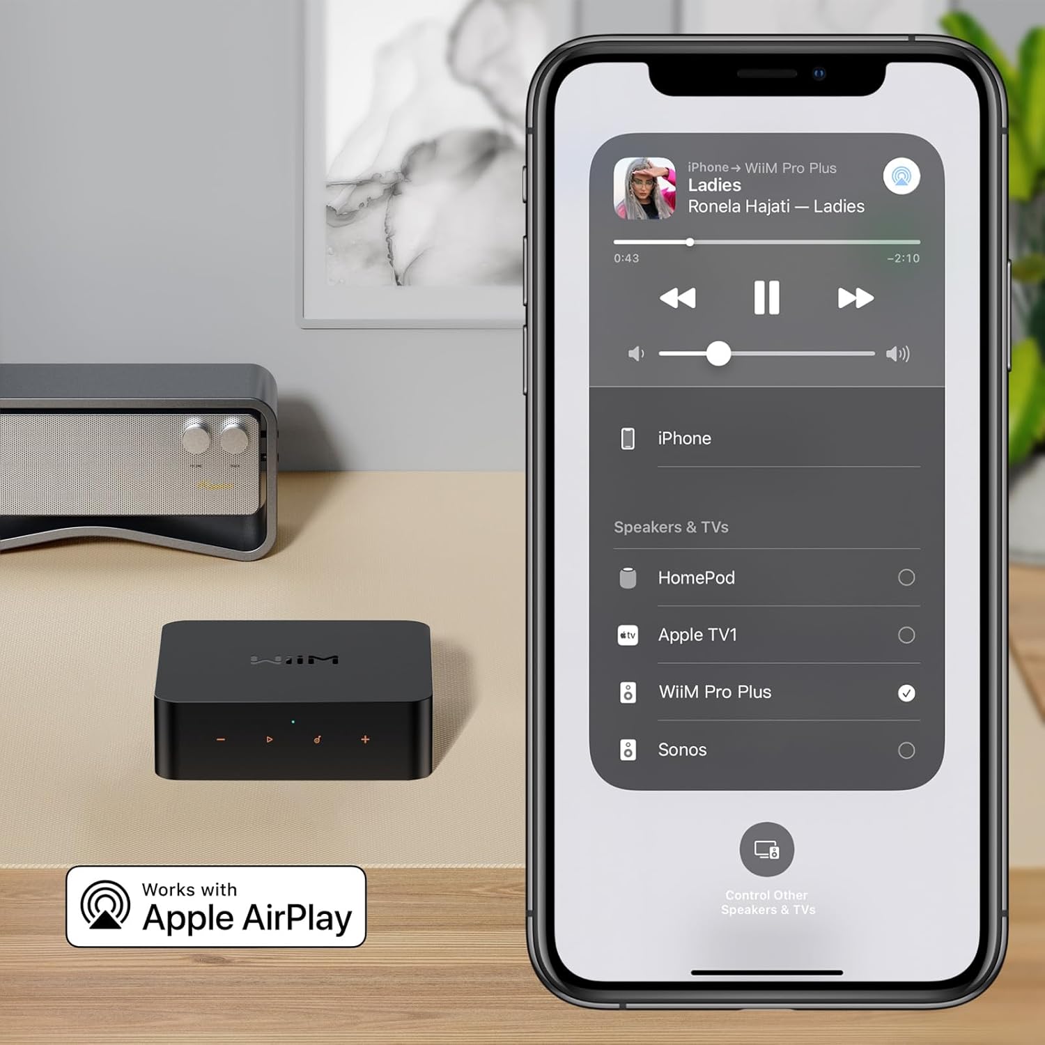 WiiM Pro Plus Music Streamer for Stereo Systems, Modernize Your Hi-Fi | Upgrade Your Stereo with Hi-Res Streaming, AirPlay 2, Spotify Connect