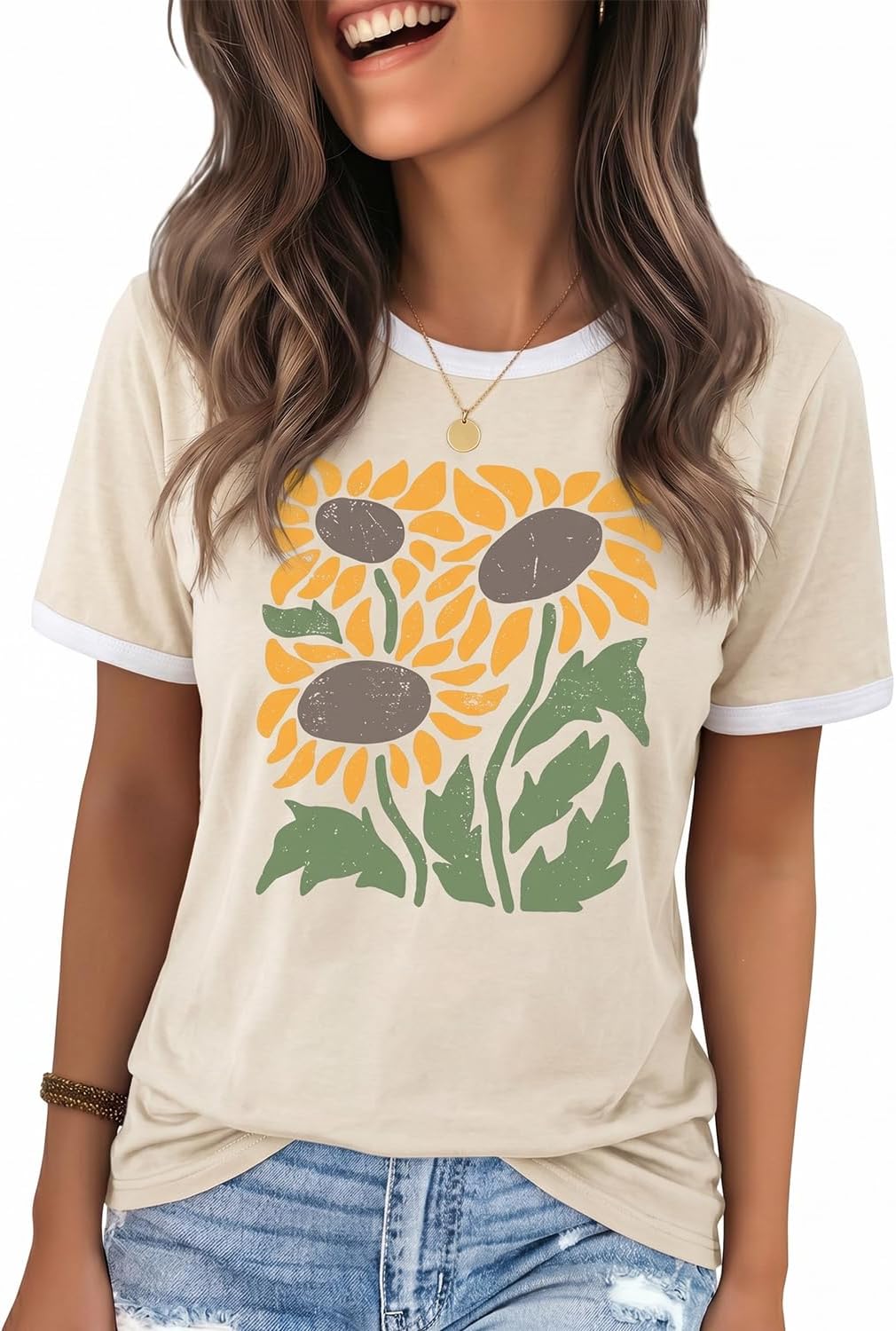 YEXIPO Graphic Tees for Women Short Sleeve Summer Tops Casual Cute T Shirts