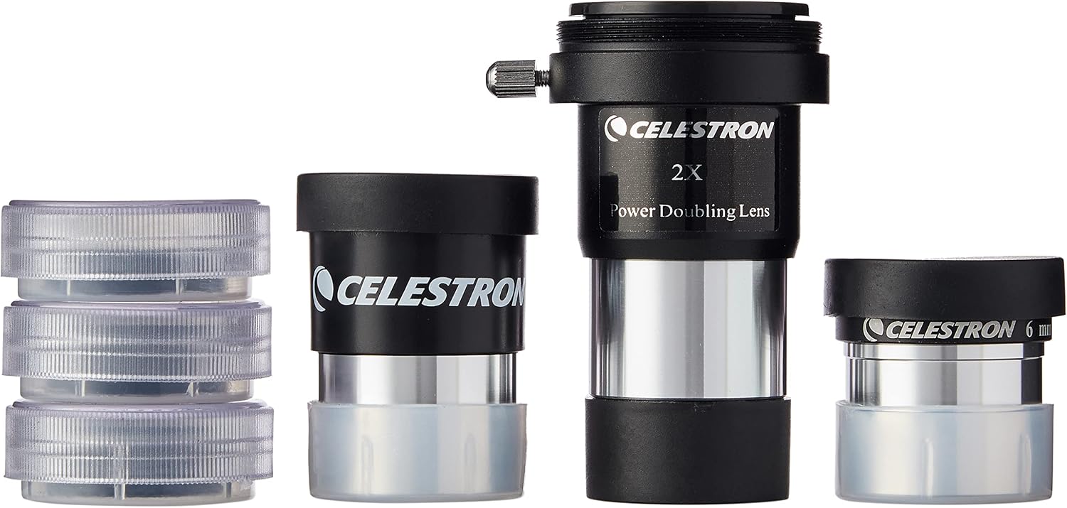 Celestron AstroMaster 130EQ Newtonian Telescope - Fully-Coated Glass Optics - Bonus Astronomy Software & Accessory Kit