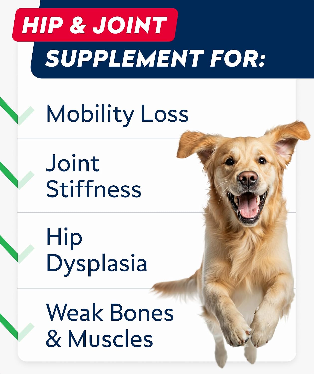 Advanced Glucosamine for Dogs, Chondroitin & MSM Hip Joint Supplement Chews