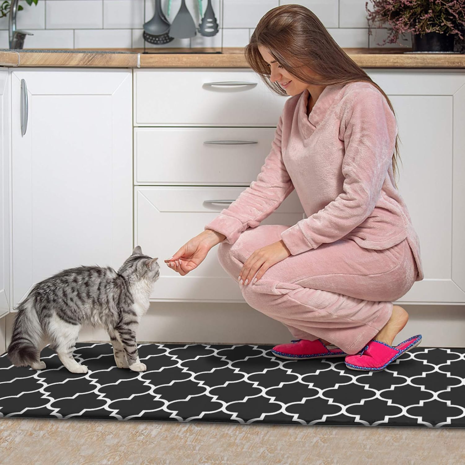 KMAT Kitchen Mat Set of 2,Cushioned Anti-Fatigue Kitchen Mats for Floor