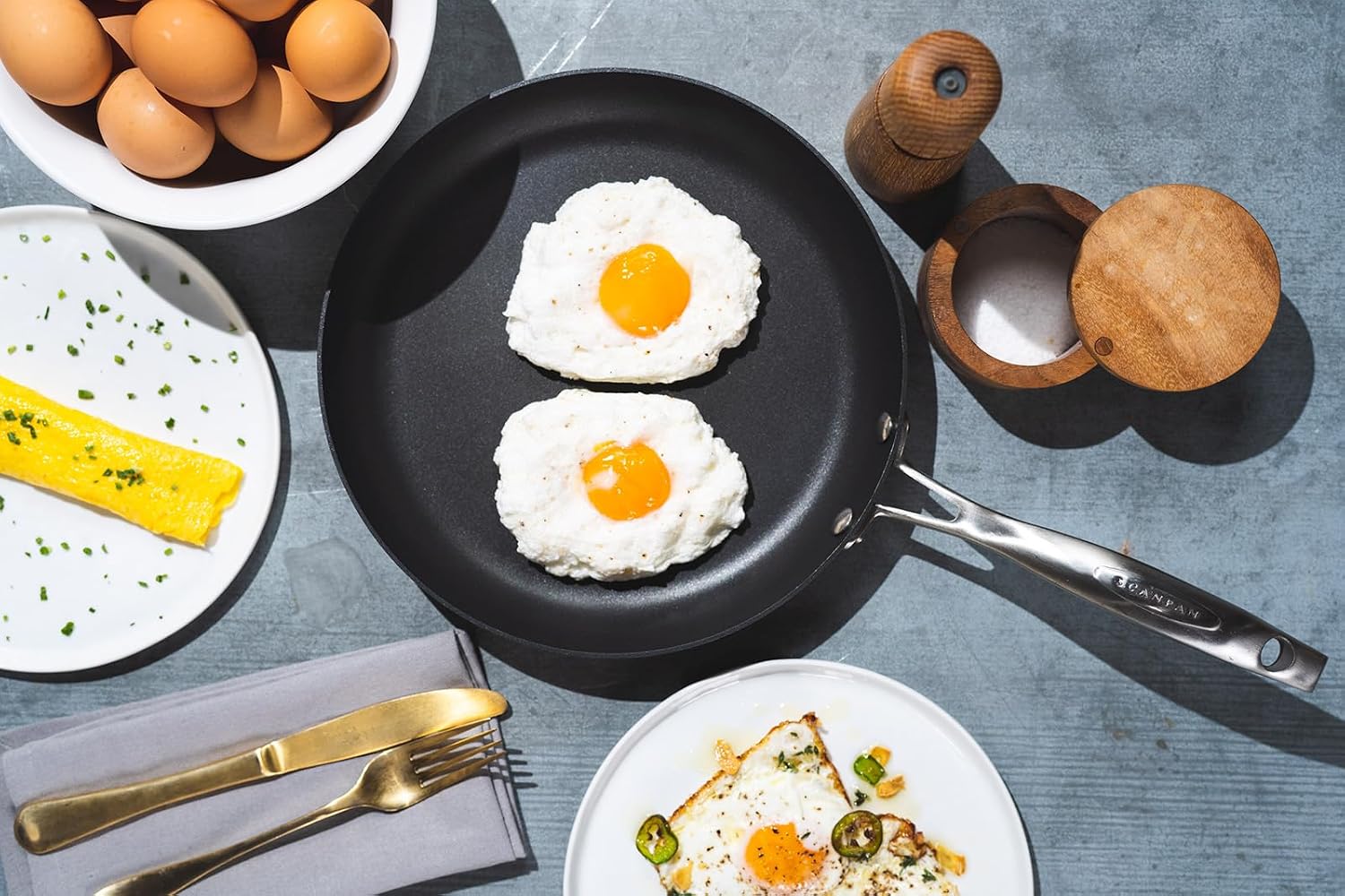 Scanpan Professional 2 qt Nonstick Saucepan with Lid - Compatible with All Cooktops, Induction Ready, Metal Utensil Safe, Oven Safe to 500°F, Dishwasher Safe