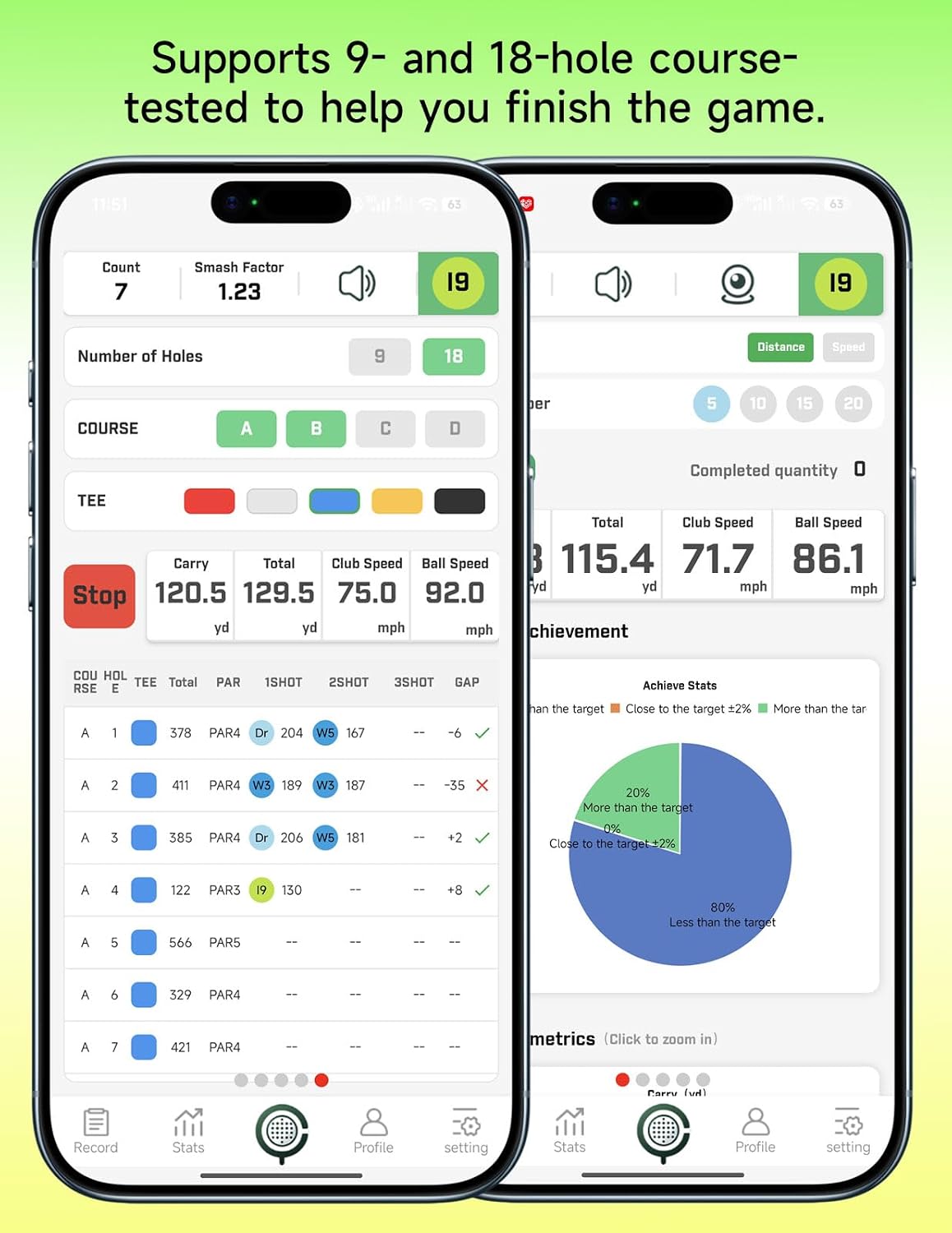 Portable Golf Launch Monitor & Simulator, Mobile Launch Monitor for Golf Swing Analysis, Simulators for Home ，Training & Swing Analyzer