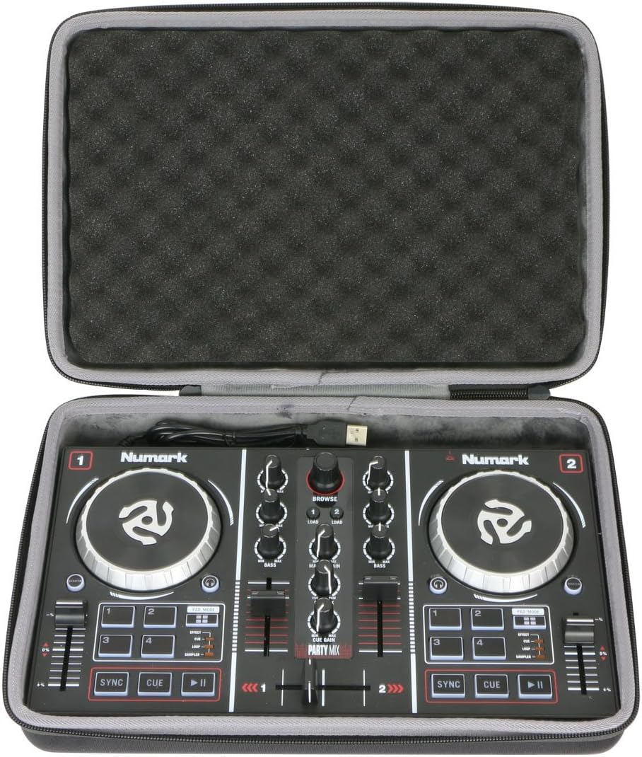 co2CREA Hard Case replacement for Numark Party Mix II DJ Controller | Portable Travel Storage Box