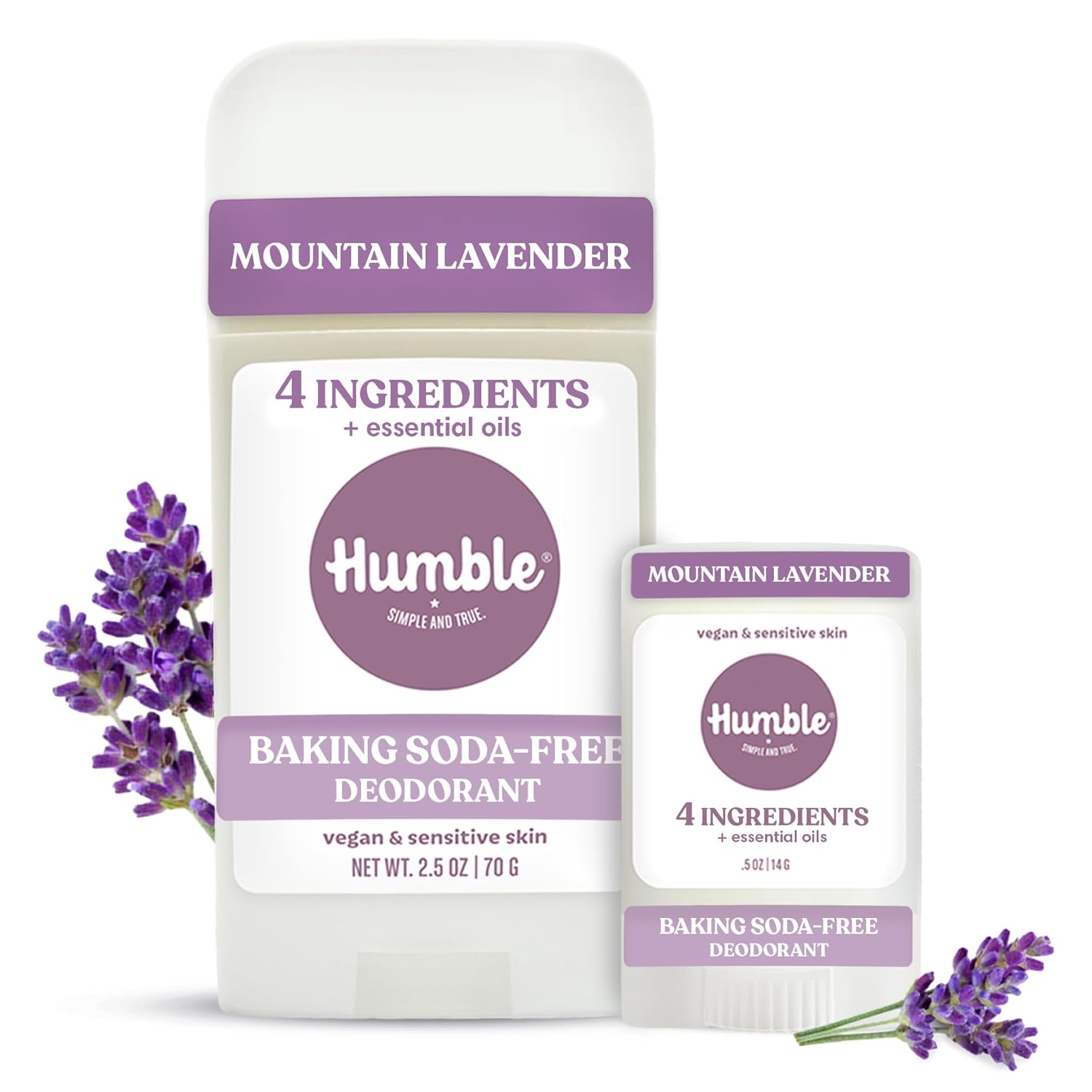 Humble Aluminum-Free Deodorant, Simply Unscented - 1 Pack | Baking Soda-Free, Clean, Fresh, Natural, Essential Oils, Sensitive Skin, Long-Lasting Odor Control, Cruelty-Free, Men & Women