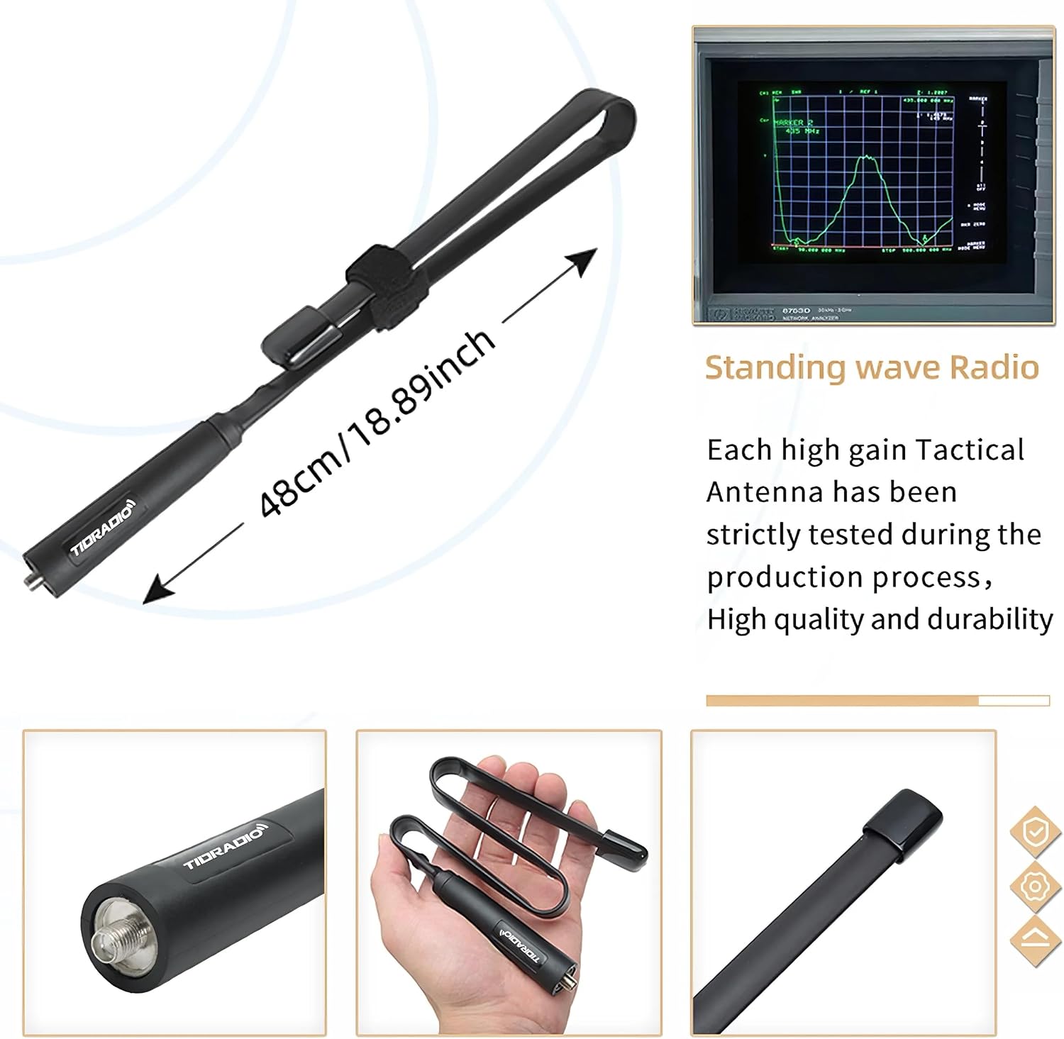 BAOFENG BF-5RH PRO GPS/APRS 10Ｗ Ham Handheld Radio, Multi-Band Long Range Two-Way Radio with 18.89'' Tactical Antenna