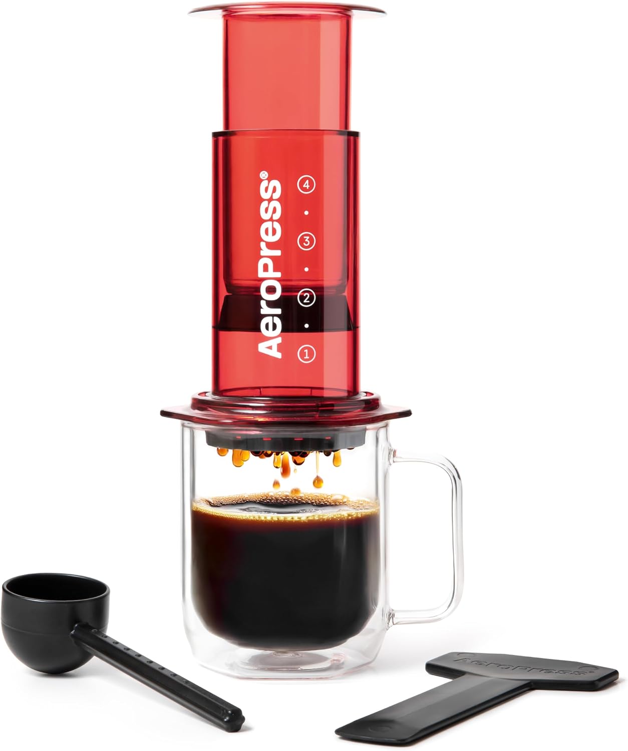 AeroPress Original Coffee Press, French Press, Pour-Over & Espresso Style | All-in-One Manual Coffee Maker, 2-Minute Brew, Less Bitterness, More Flavor, Portable, Travel & Camping