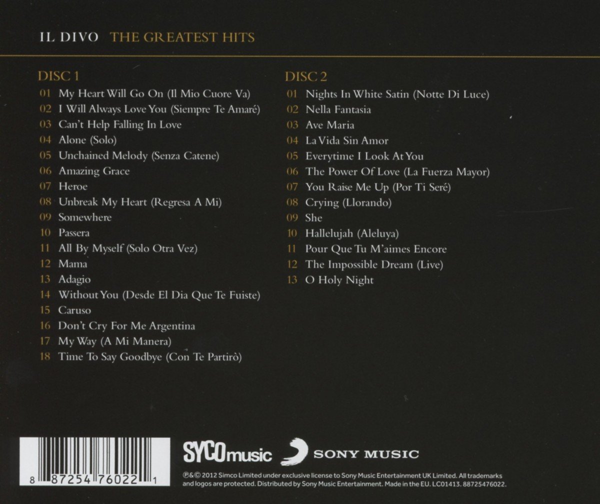 Il Divo - The Greatest Hits