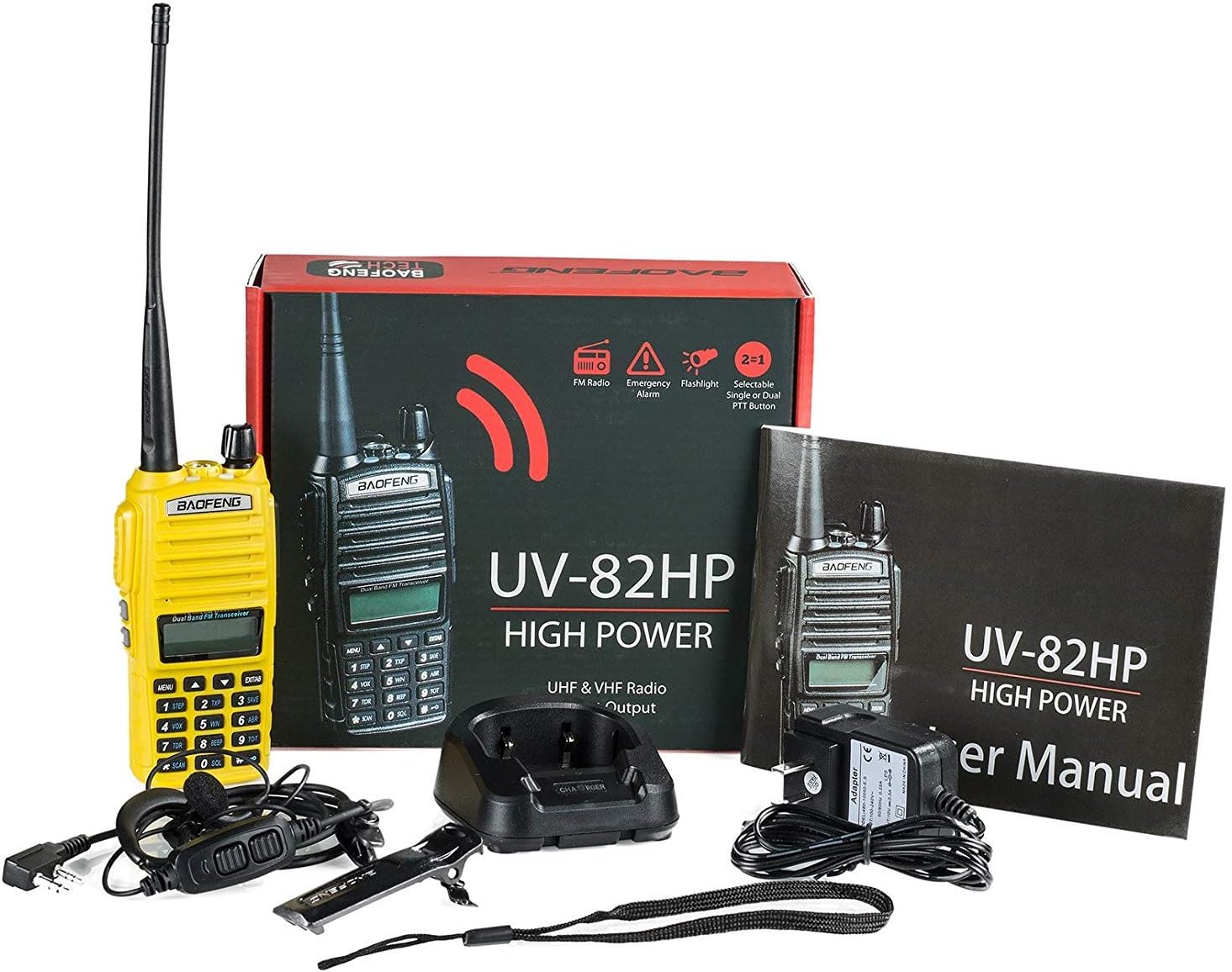 BaoFeng UV-82HP High Power Dual Band Radio: 136-174mhz (VHF) 400-520mhz (UHF) Two-Way Radio