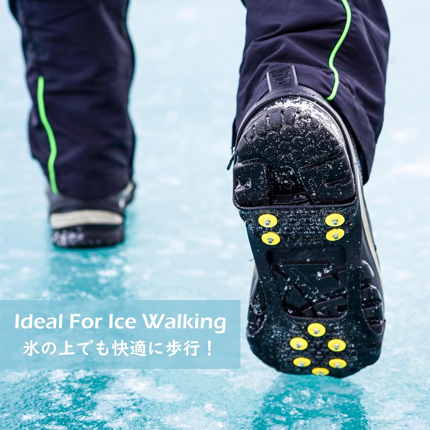 Ice Cleats for Shoes and Boots Anti Slip Ice Grips Snow Crampons Traction Cleats Hiking Fishing Walking Gear