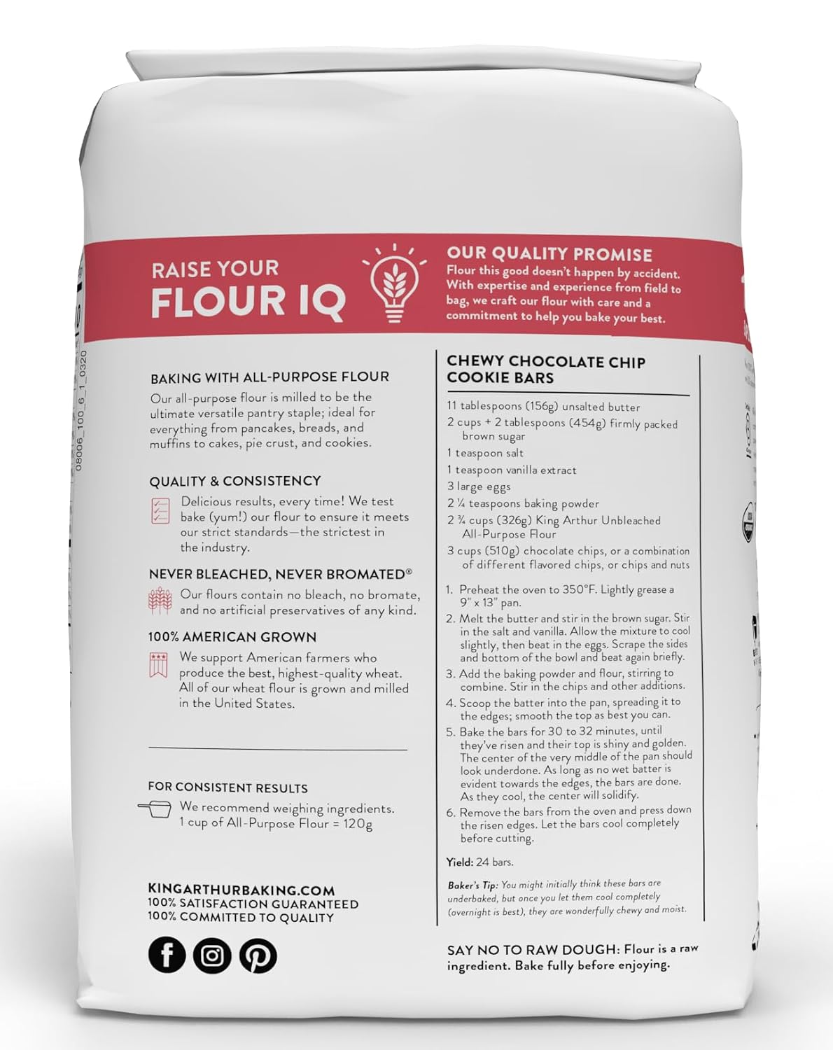 King Arthur 100% Organic All-Purpose Flour, Unbleached, 5 lb Bag - Non-GMO Project Verified, No Preservatives