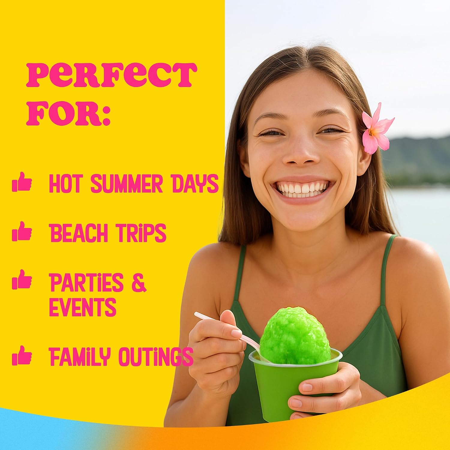 Tiki's Shave Ice Syrup Concentrate for Snow Cones & Shaved Ice - Natural Syrup for Beverages & Desserts - Ideal for Snow Cone