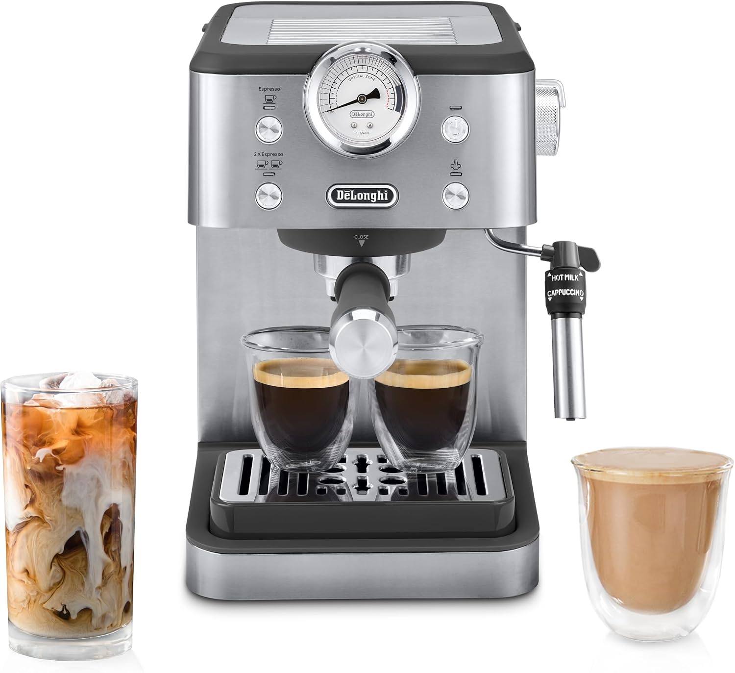 De'Longhi Stilosa Compact Manual Espresso Machine, Manual Milk Frother