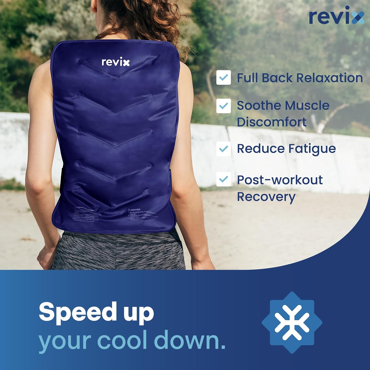 REVIX XXL Full Back Ice Pack Wrap, Large Gel Packs for Injuries Reusable