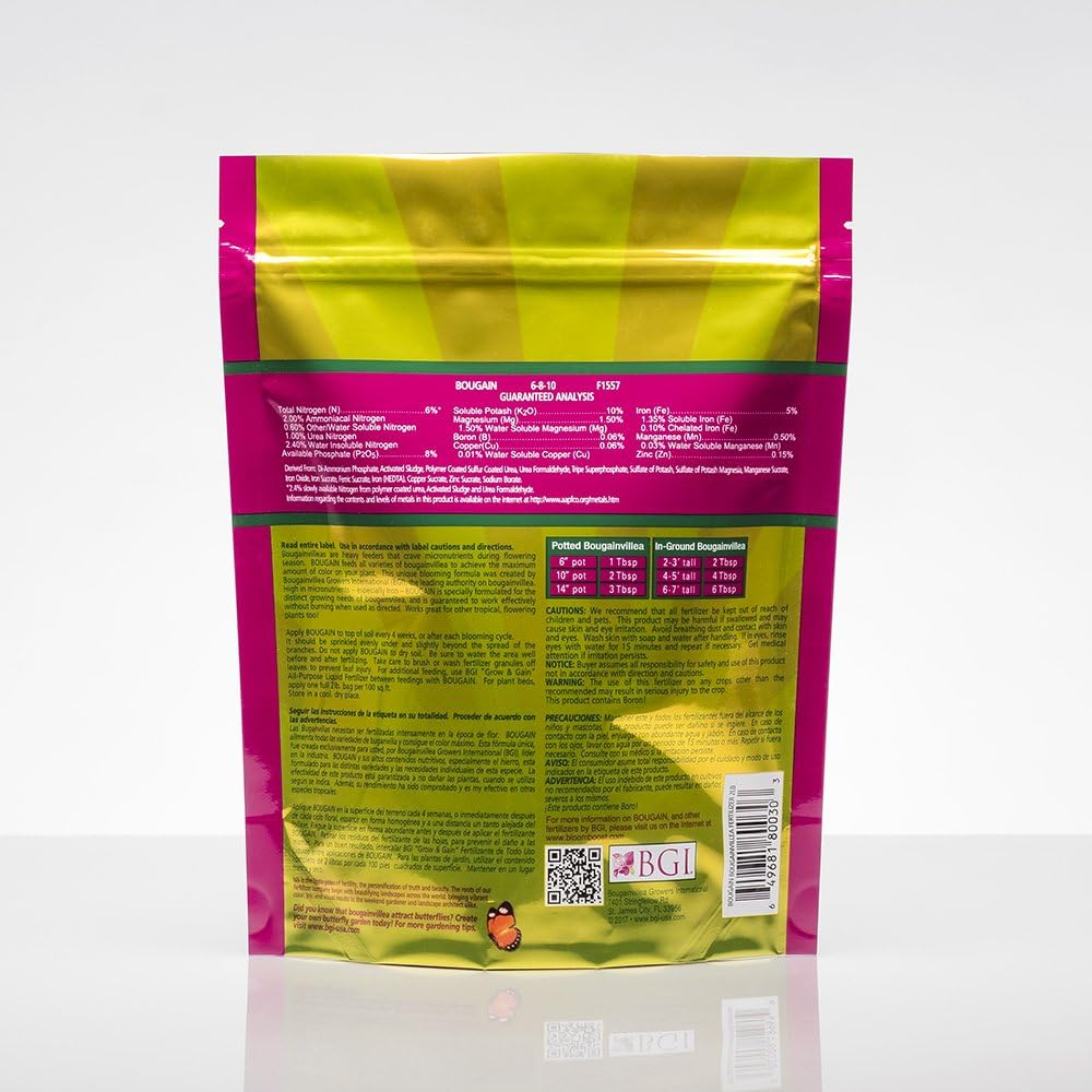 BGI Fertilizers BOUGAIN, Bougainvillea Fertilizer, 2lb Bag