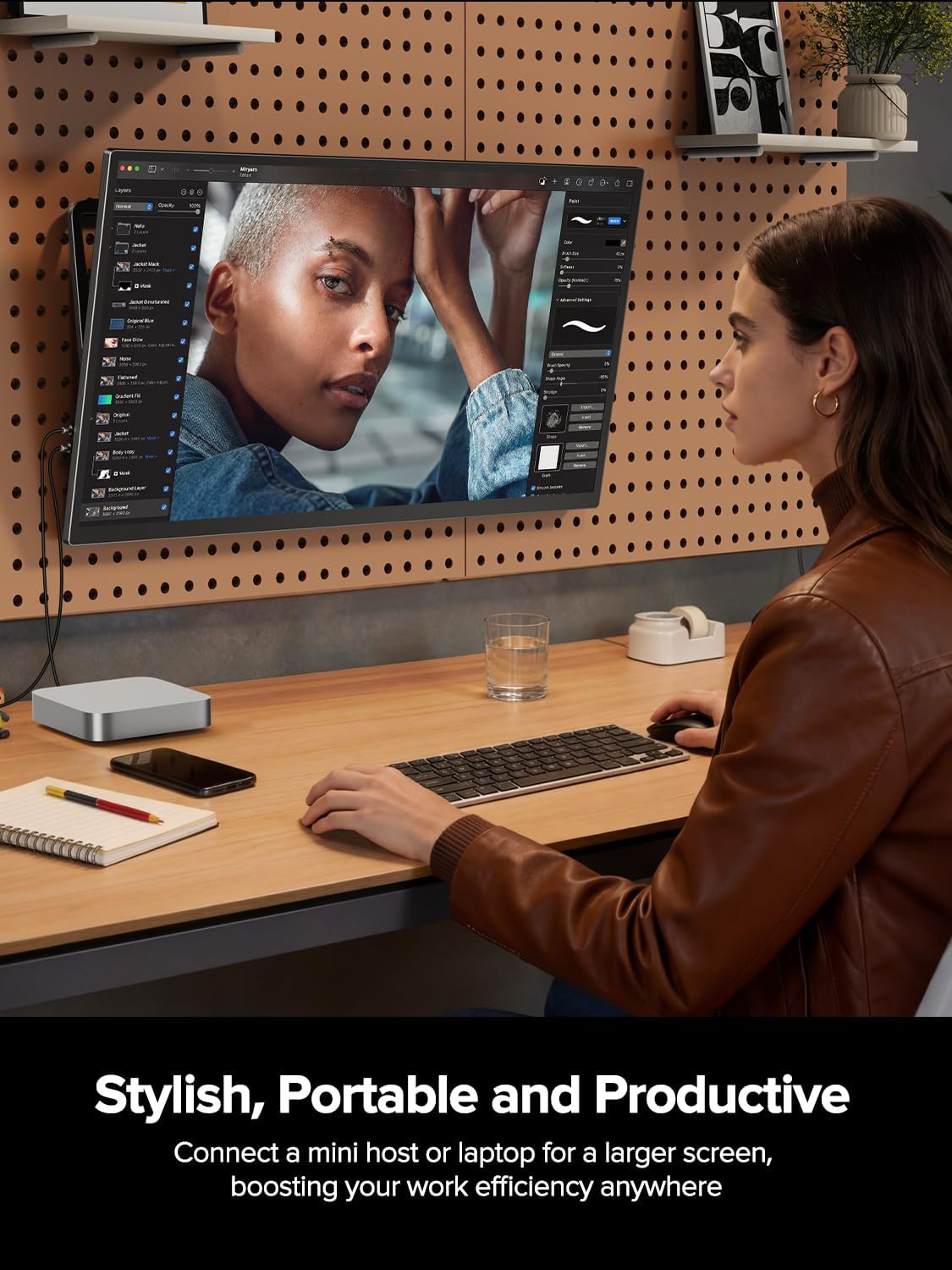 UPERFECT 18.5" 120Hz Portable Monitor, 125% sRGB Large Gaming Monitor