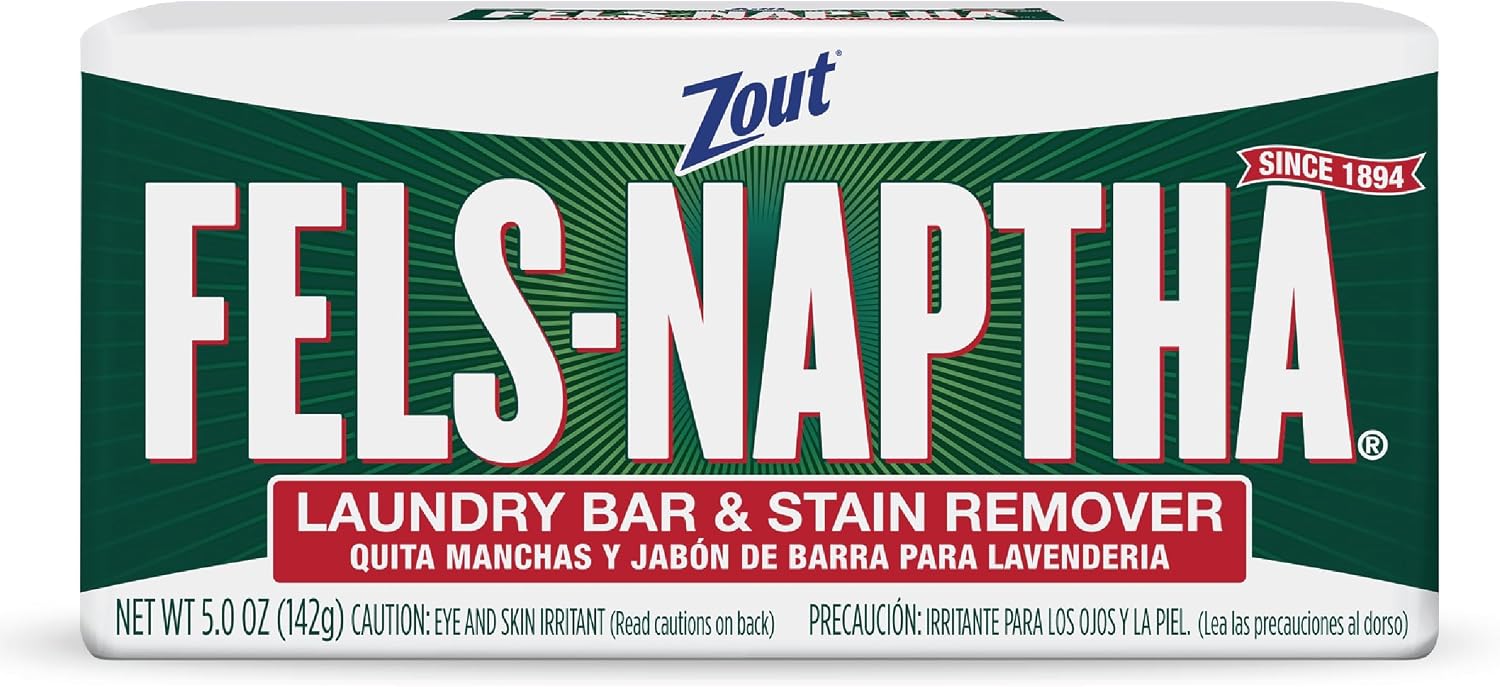 Fels Naptha Laundry Soap & Stain Remover Bar, Pack of 3
