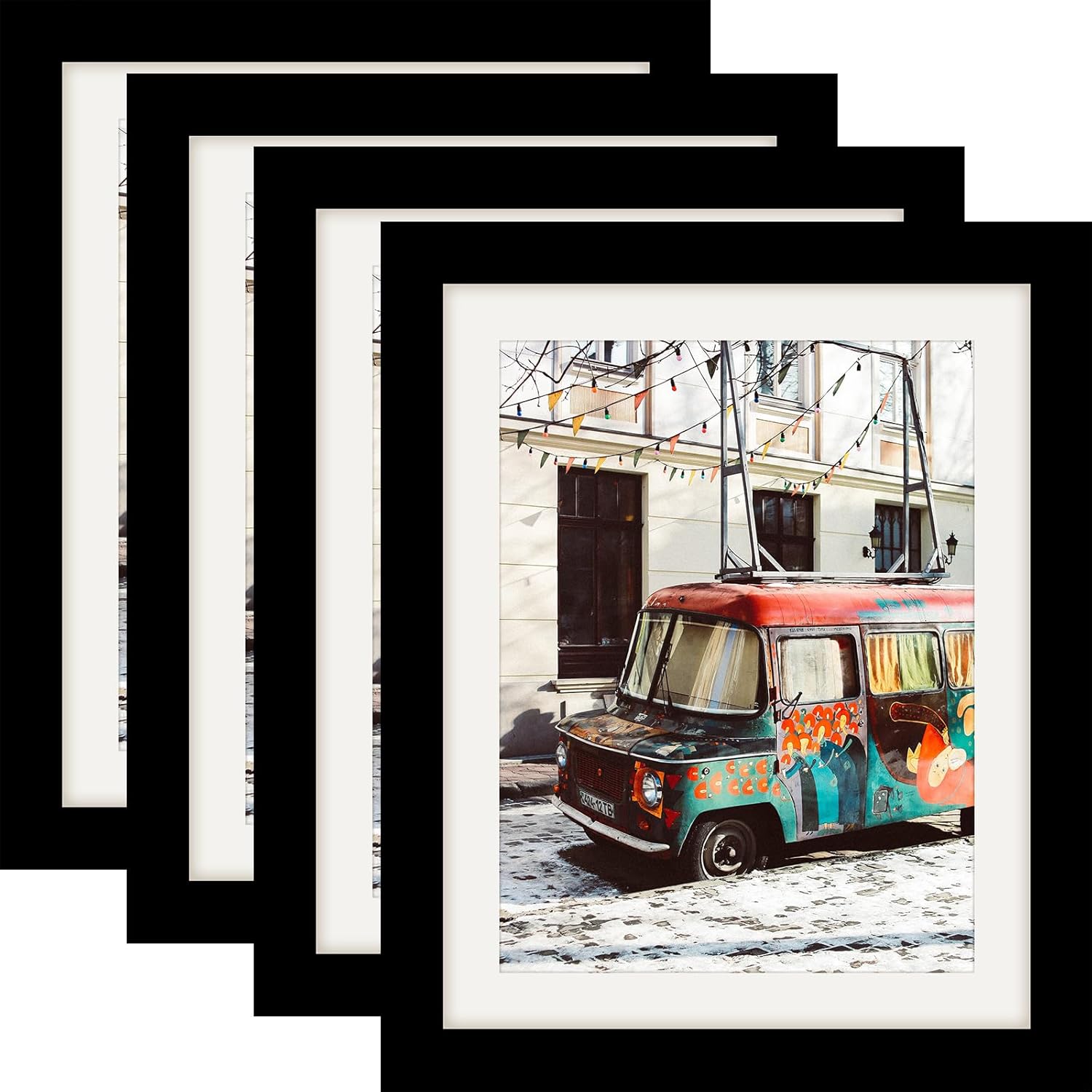 WUTL 8x8 Black Picture Frames Square