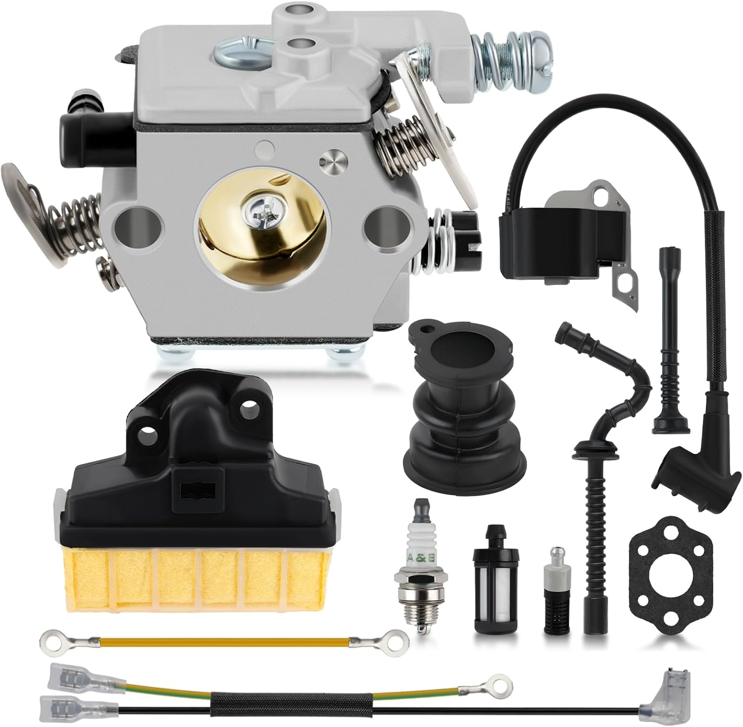 Carbhub Carburetor for Stihl 021 023 025 MS210 MS230 MS250 Chainsaw Carb with 1123 160 1650 Air Filter Ignition Coil Fuel Line Tune Up Kit Replace