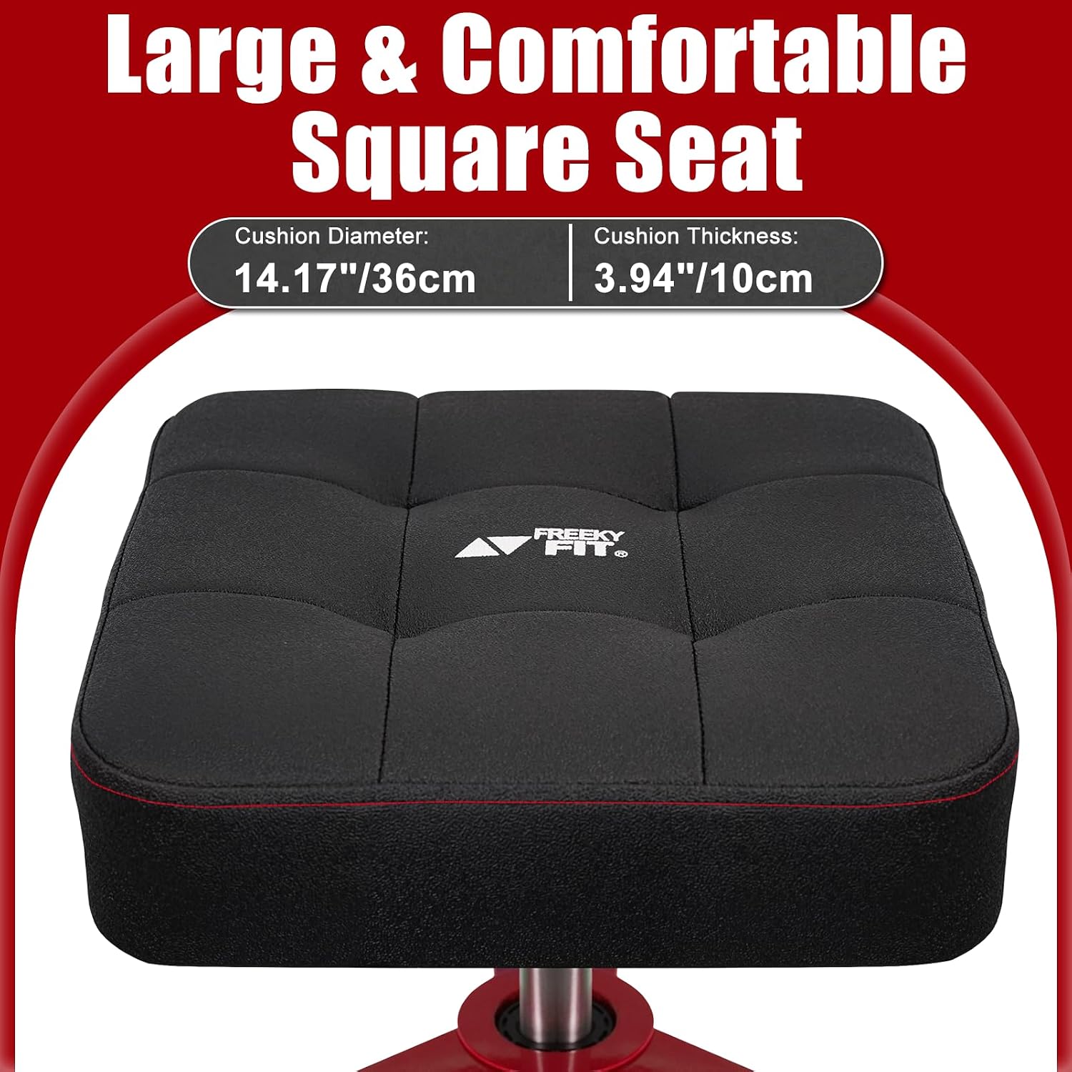 Adjustable Shop Stool,Garage Mechanic Stool Chair,Work Seat for Workshop, Adjustable Height, 360° Swivel Padded Square Seat,Tool Storage, 350 LBS Capacity, Heavy Duty, Blue