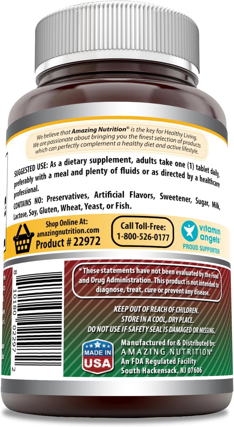 Amazing Formulas Iron as Ferrous Sulfate Supplement | 130 Mg per Serving | 240 Tablets | Non-GMO | Gluten-Free | Made in USA