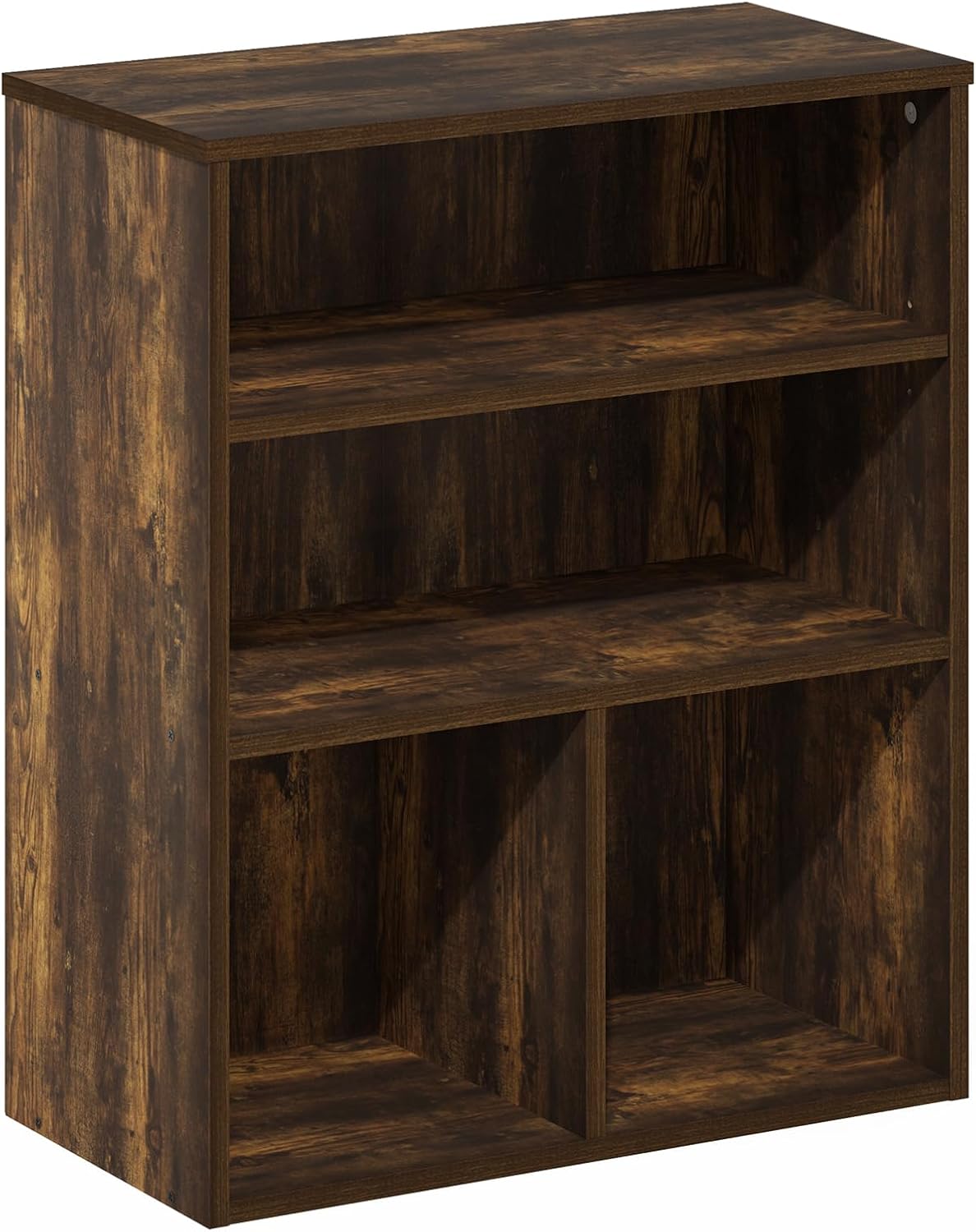 Furinno Jaya Book Shelf, 3-Tier Bookshelf, Bookcase with Adjustable Shelves, 9.5 x 24.5 x 40.3, for Organization and Storage, for Living Room, Bedroom, Home Office, White