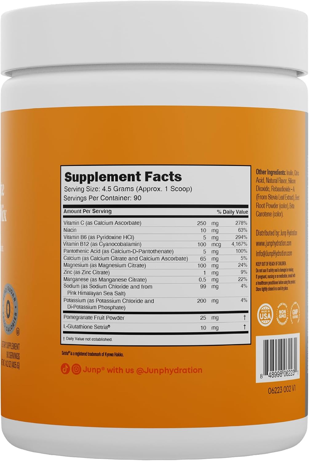 JUNP Electrolytes Powder No Sugar No Carbs – Lemonade Keto Electrolyte Drink Mix - Potassium & Salt Hydration Powder Electrolytes - Zero Calorie