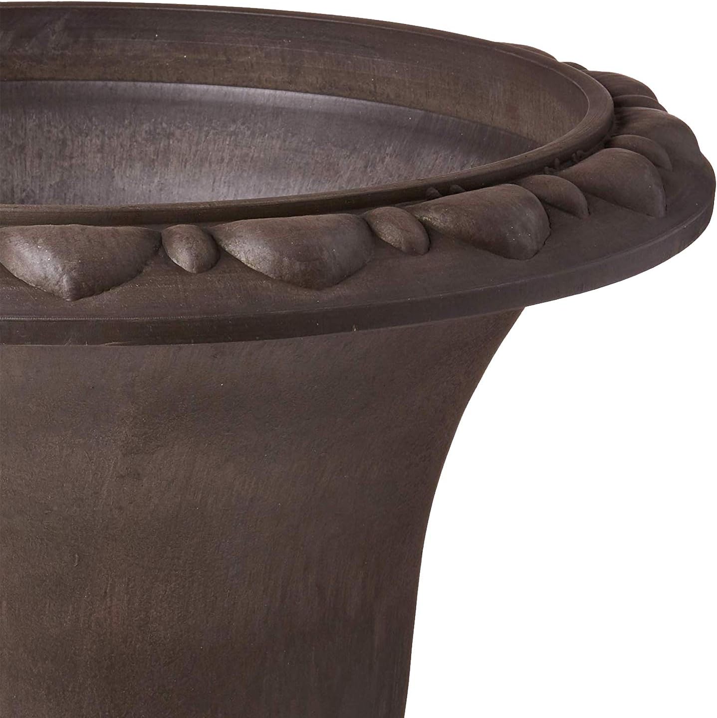 PSW HU40BK Bristol Urn Planter, 16 by 18-Inch, Black