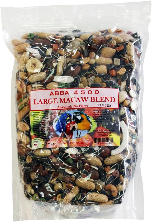 ABBA 4500 Large Macaw Blend Bird Food 5lbs