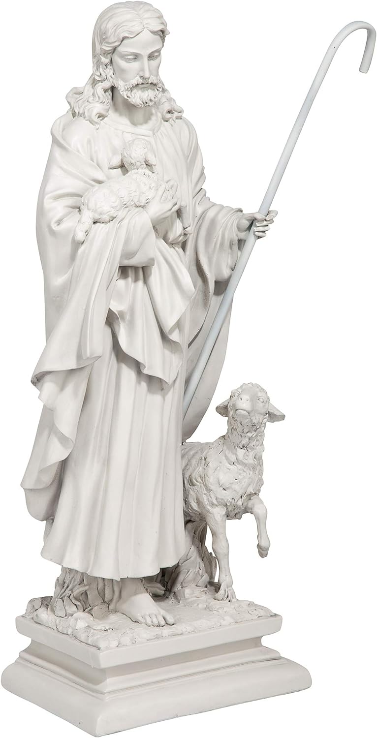 Design Toscano Jesus, The Good Shepherd Garden Statue: Large