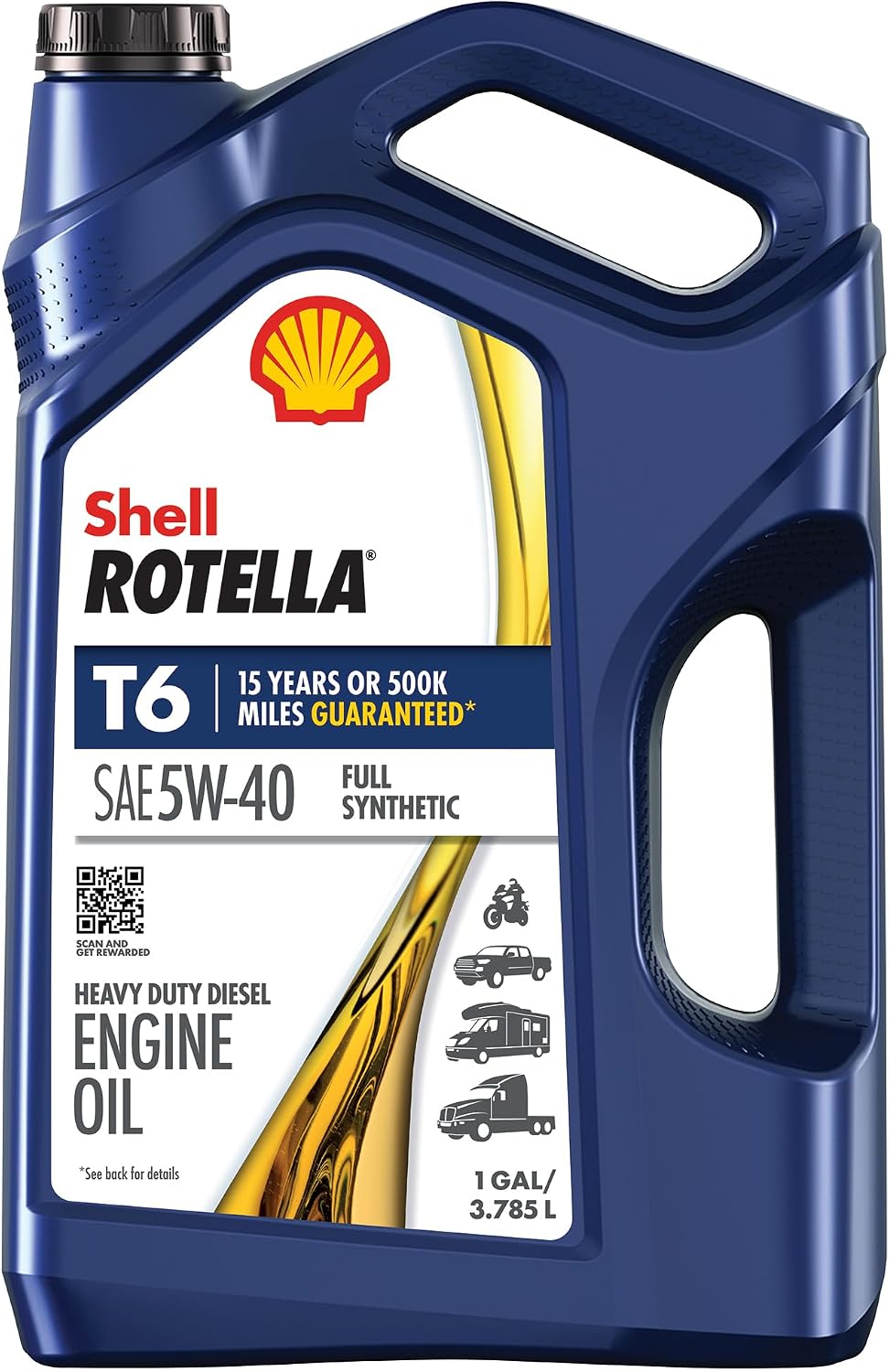 Shell Rotella T6 Full Synthetic Heavy Duty Engine Oil 5W-40, 55 Gallon Drum