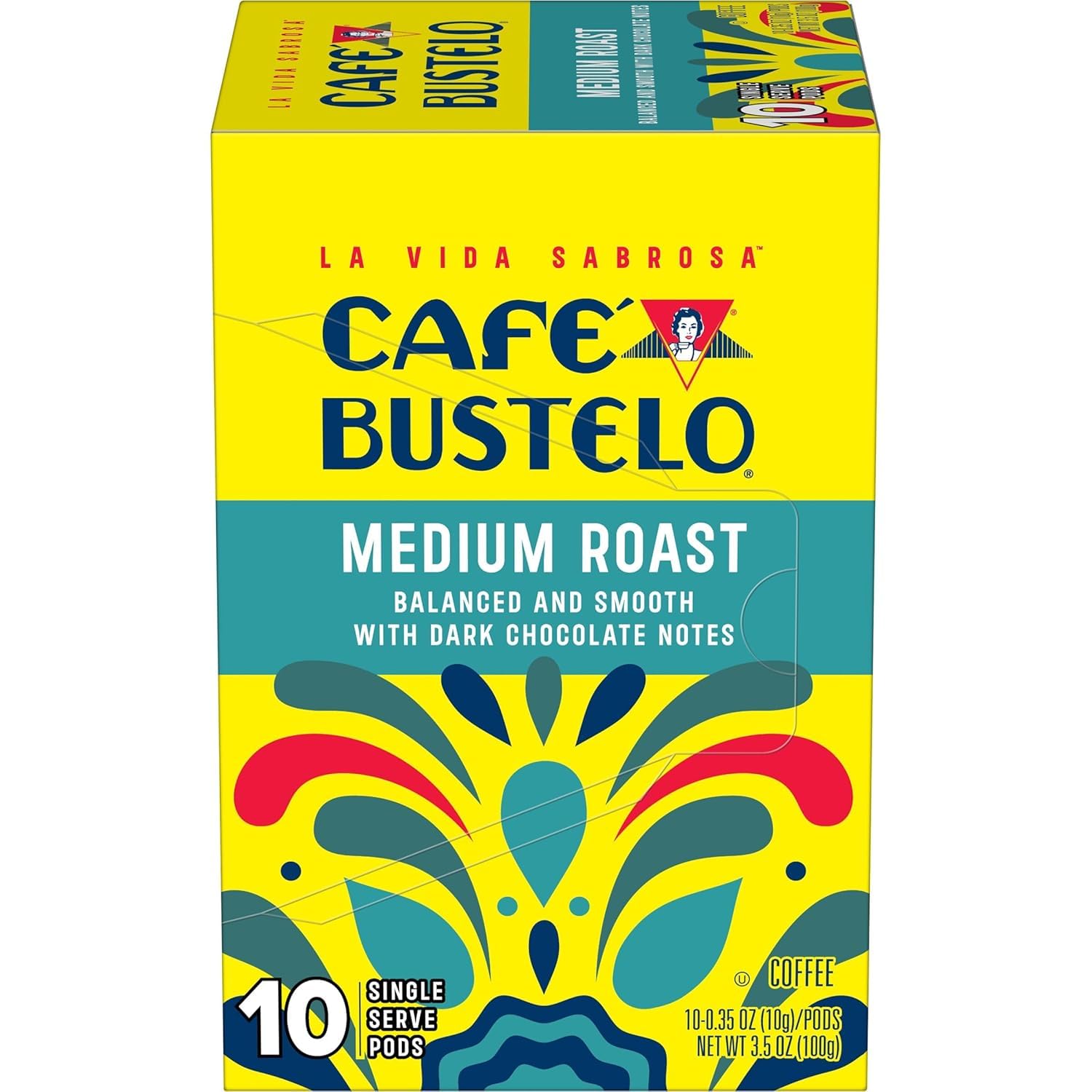 Café Bustelo Espresso Style Dark Roast, Single Serve Coffee Pods, 12 Count (Pack of 6)