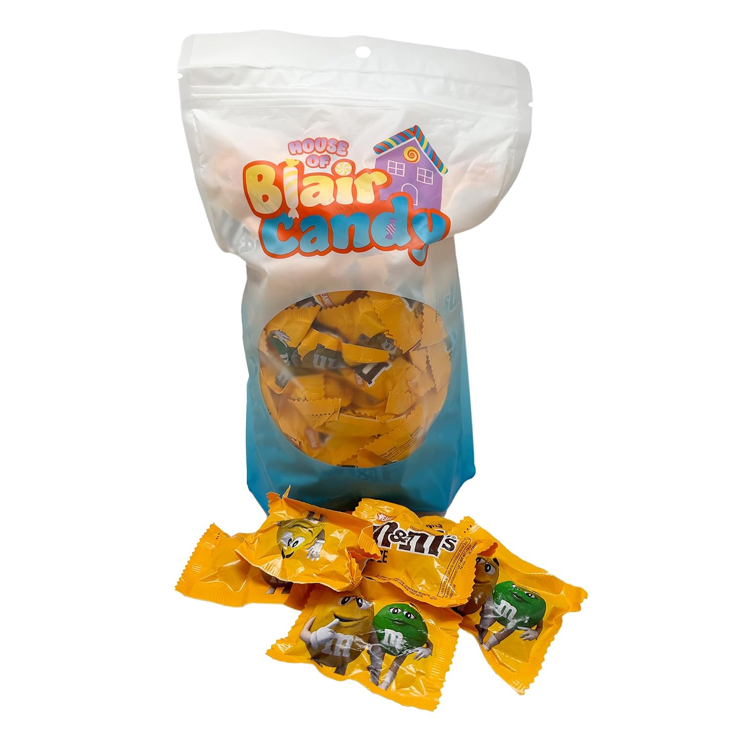 Milk Chocolate Peanut M&Ms Fun Sized Individual Bags - 3LB Resealable Stand Up Bag (approx. 70 pieces) - Bulk Milk Chocolate Bulk Filler Candies