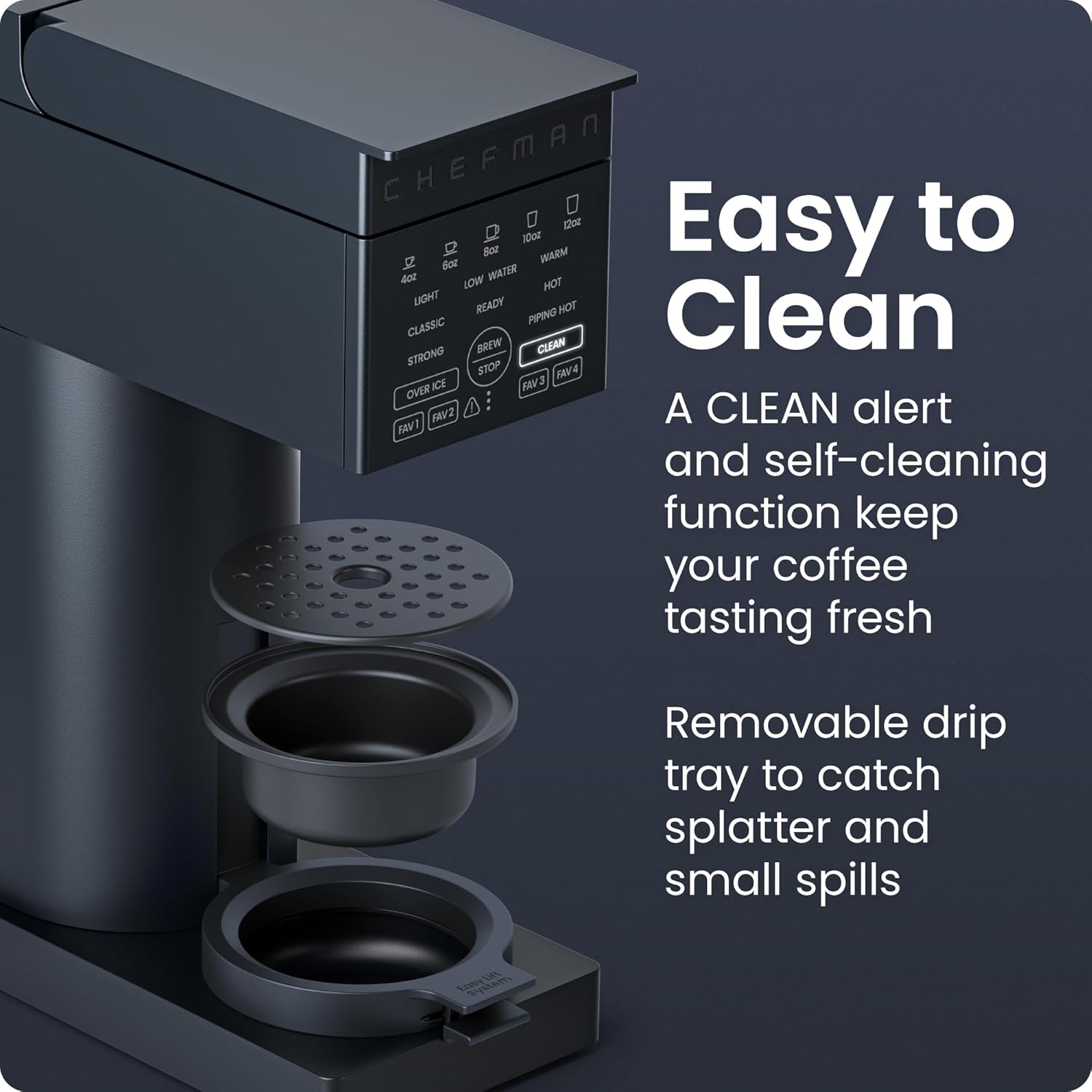 Chefman 12-Cup Programmable Coffee Maker, Electric Brewer, Auto Shut Off, Digital Display w/Auto-Brew Function, Anti-Drip Pot