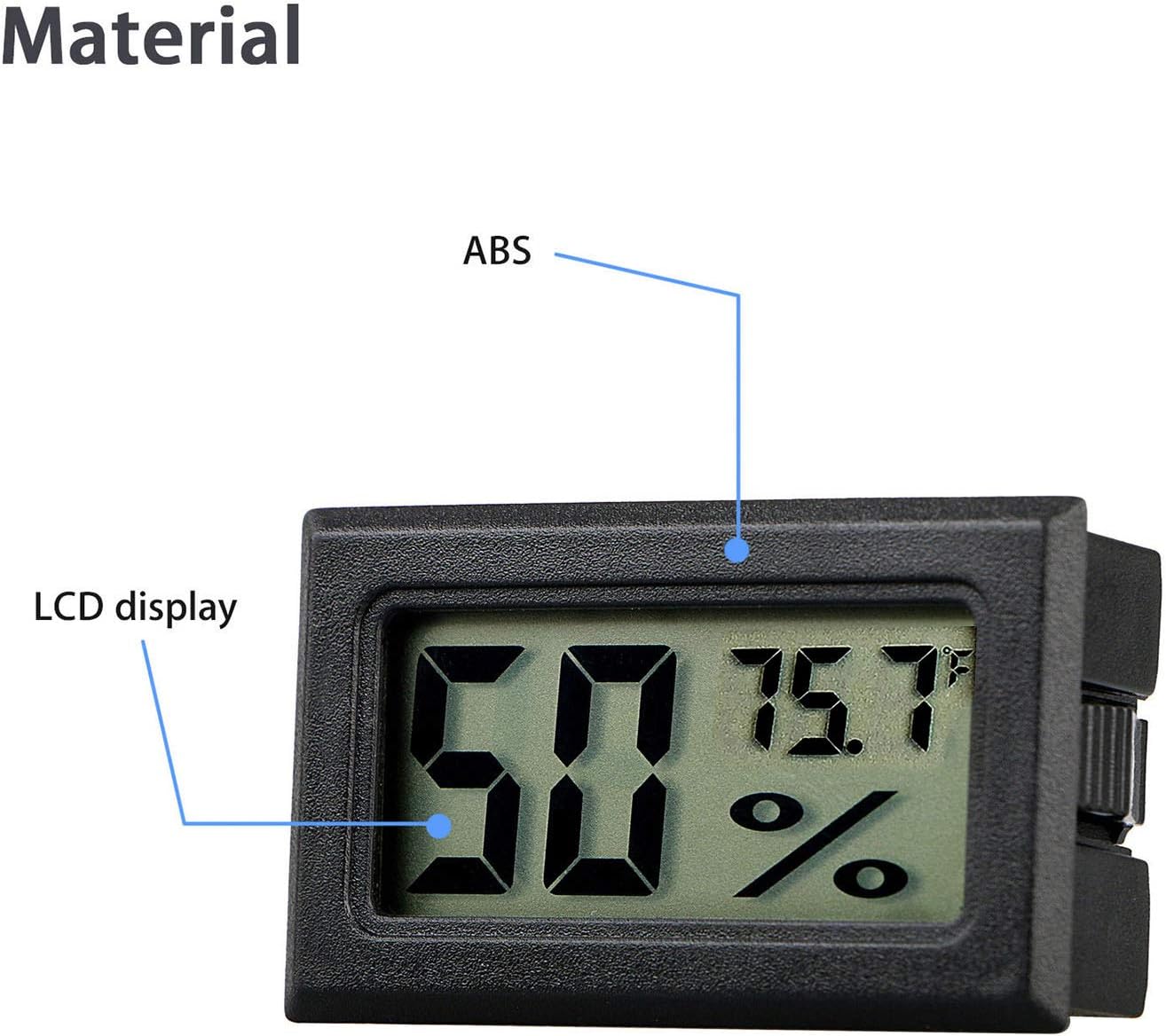 4-Pack Mini Indoor Temperature Humidity Meters Digital Gauge