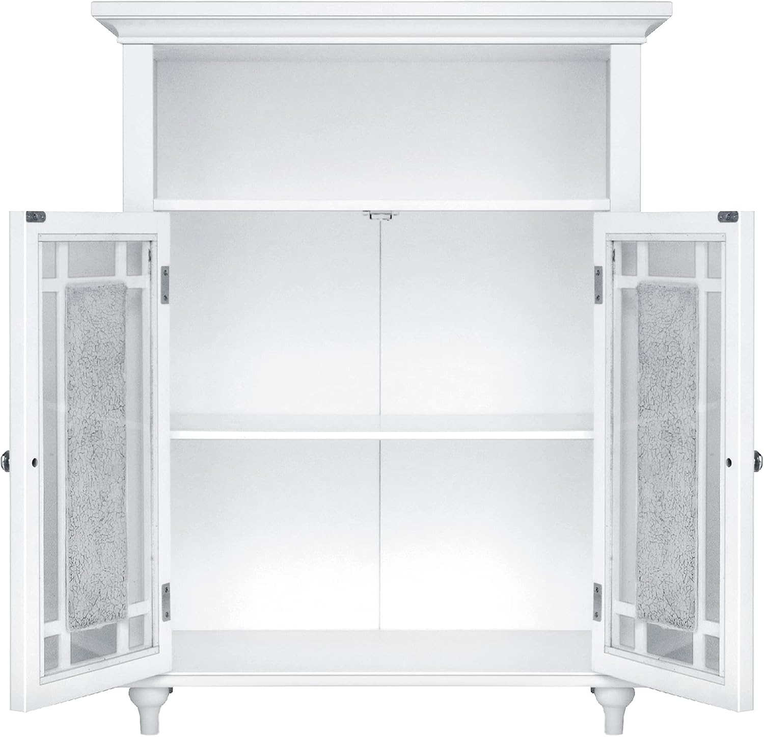 Teamson Home Windsor 26.5 in. x 34.02 in. 2-Door Freestanding Wooden Floor Cabinet with Adjustable Shelves for Storage Solutions in Bathrooms