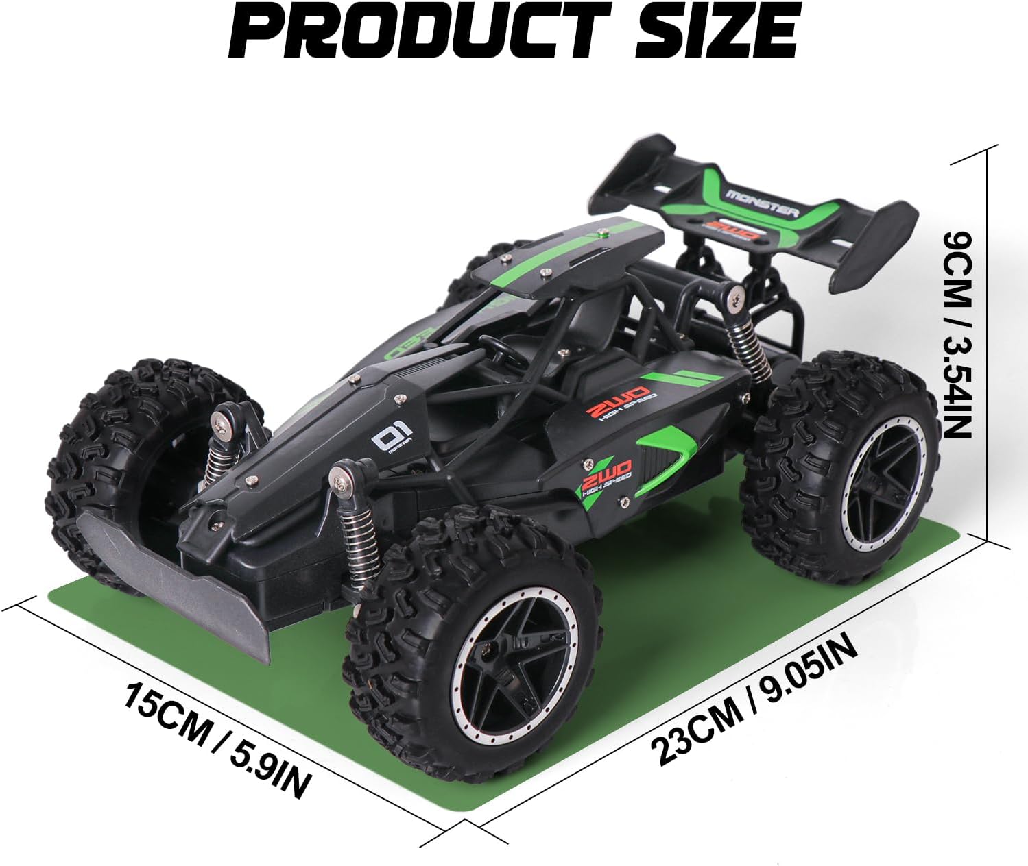 1/18 Scale High Speed RC Cars, 30KM/H 4WD Off-Road Remote Control Trucks for Adults and Kids Boys, All Terrain Truck Toys Gifts