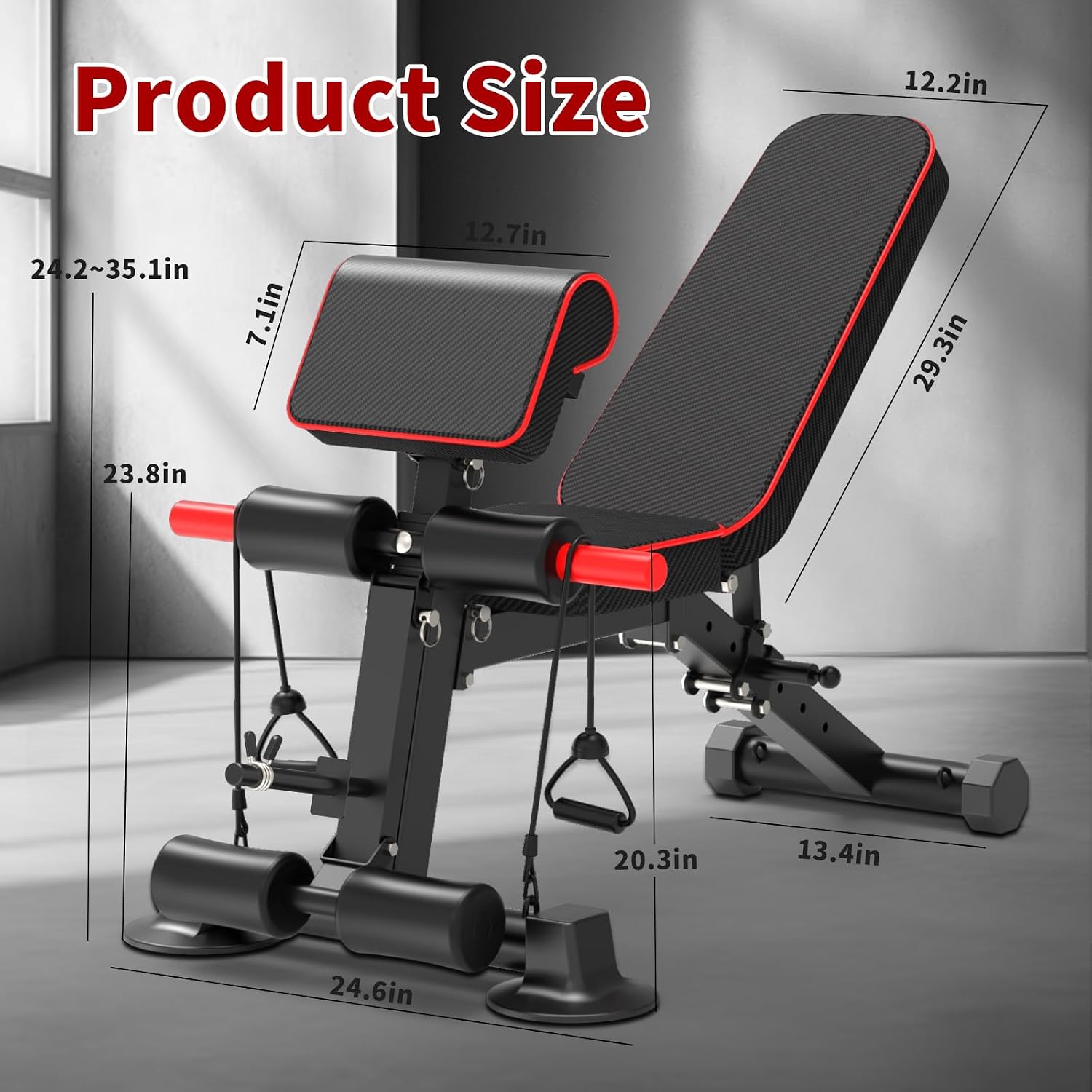 K KiNGKANG Adjustable Weight Bench for Home Gym Full Body Strength Training