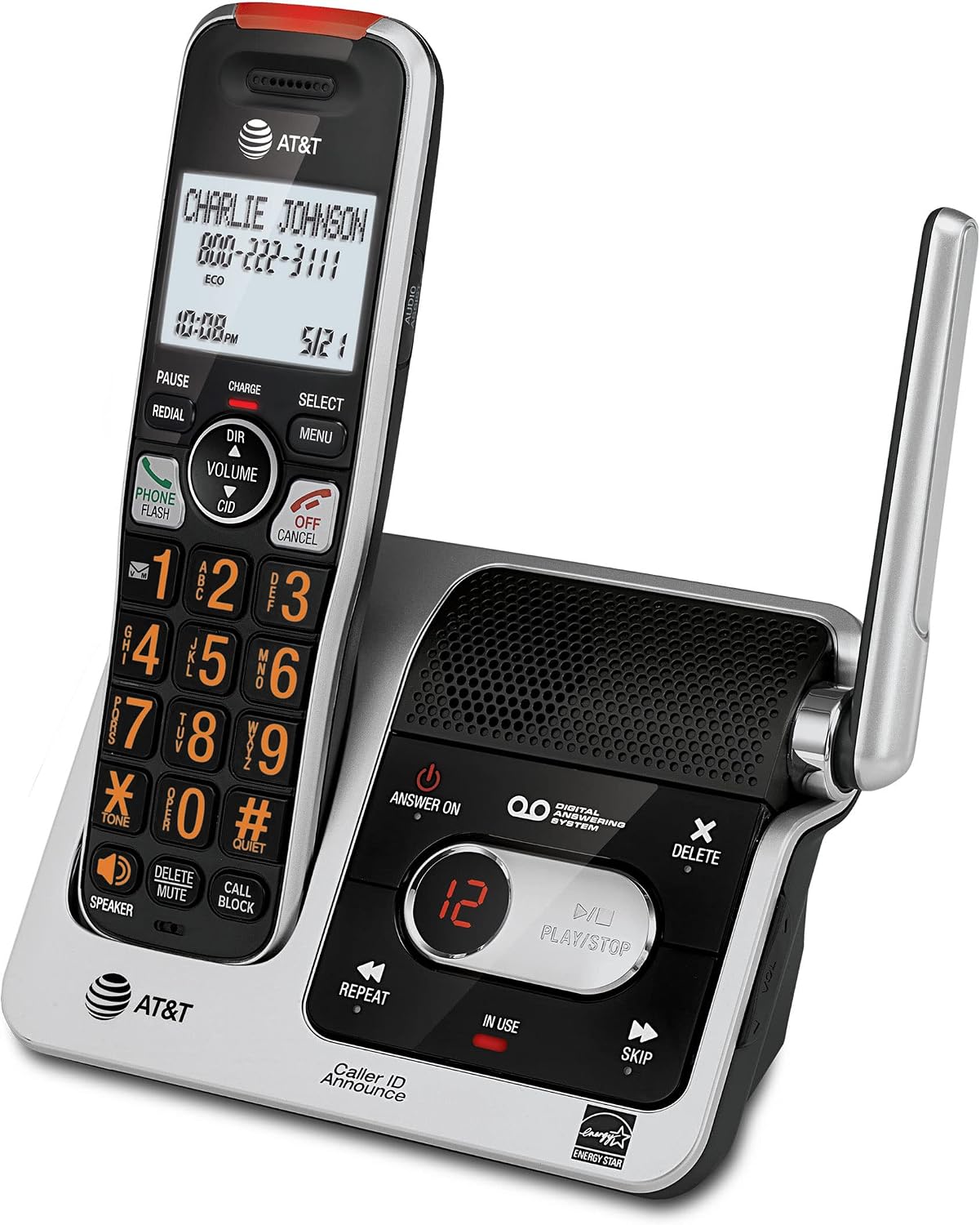 AT&T BL102-4 DECT 6.0 4-Handset Cordless Phone for Home with Answering Machine, Call Blocking, Caller ID Announcer, Audio Assist, Intercom