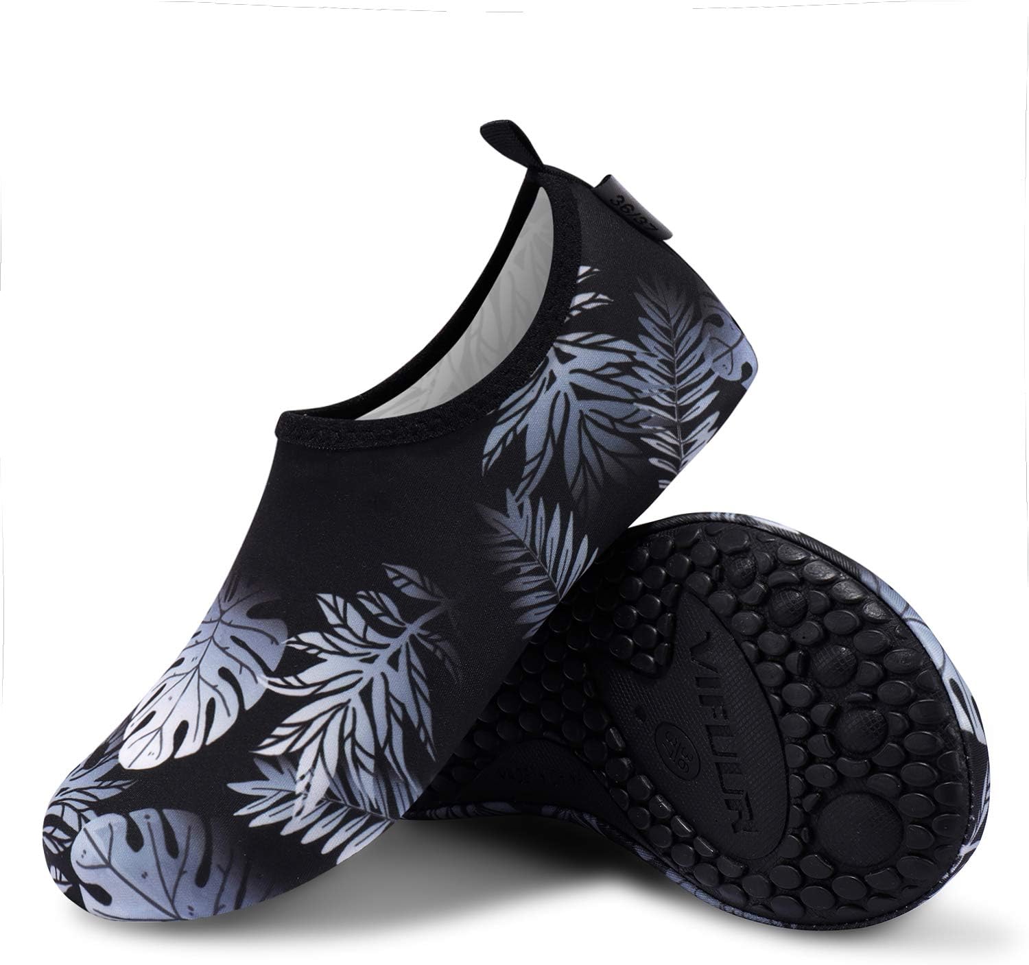 VIFUUR Water Shoes for Men Women Barefoot Quick Dry Aqua Socks Slip On | Lightweight, Breathable Upper, Flexible Sole, Drainage Design, Easy Slip-On Fit for Water Activities