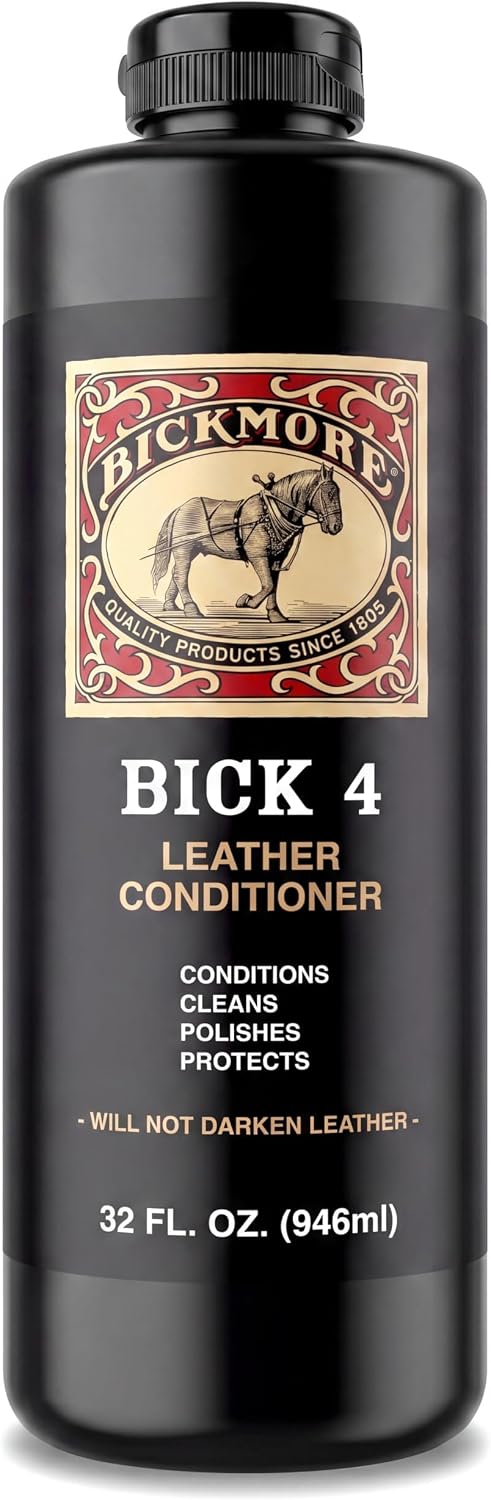 Bick 4 Leather Conditioner & Cleaner, Won't Darken Boots, Couch, Bags 8 oz | Made in USA, For Shoes, Furniture, Jackets, Auto Interiors, Apparel & Accessories