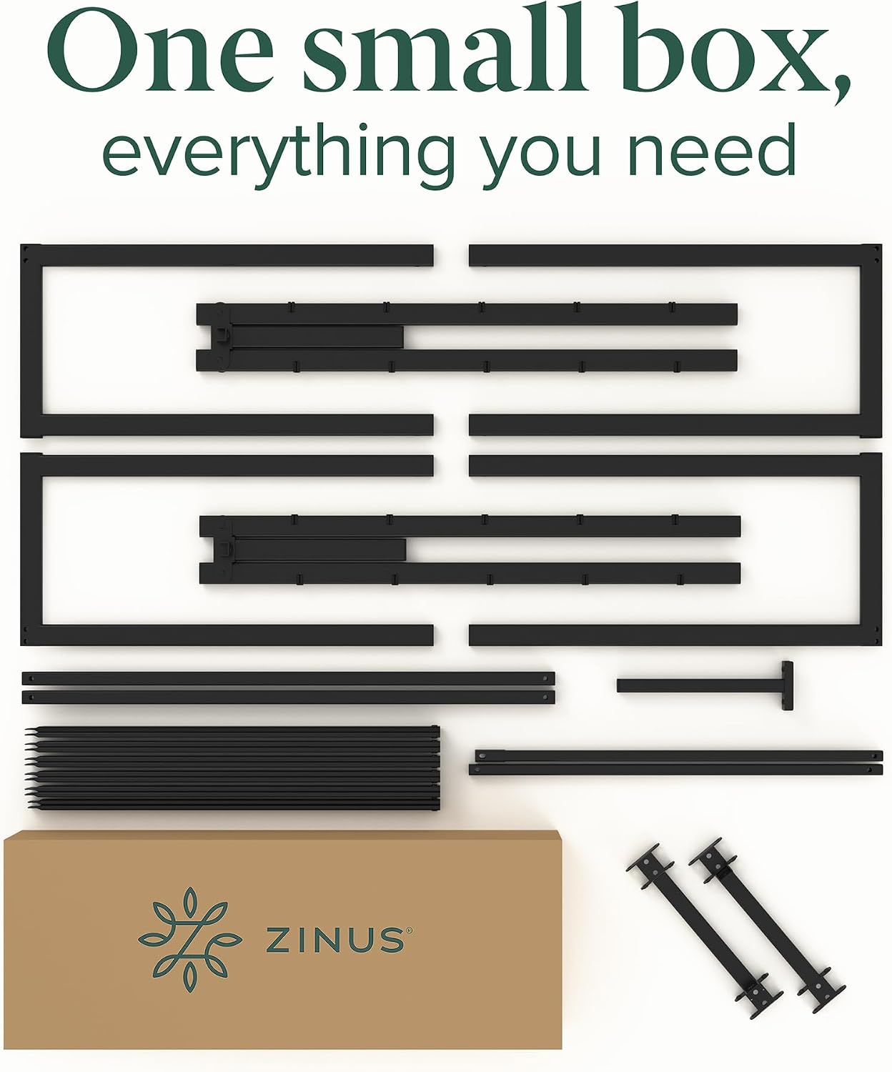 ZINUS Abel Metal Platform Bed Frame / Mattress Foundation with Steel Slat Support / No Box Spring Needed / Easy Assembly, Queen
