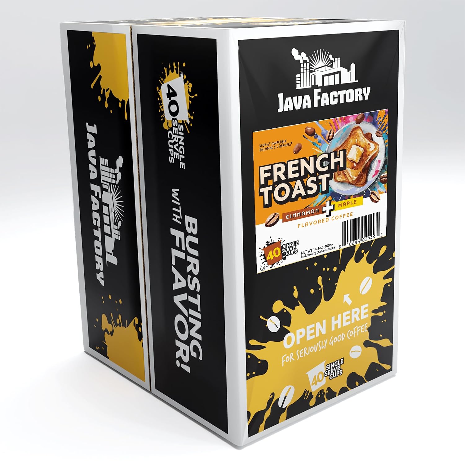 Java Factory Coffee Pods Compatible with K Cup Brewers Including 2.0, Assorted Variety Pack, 80 Count