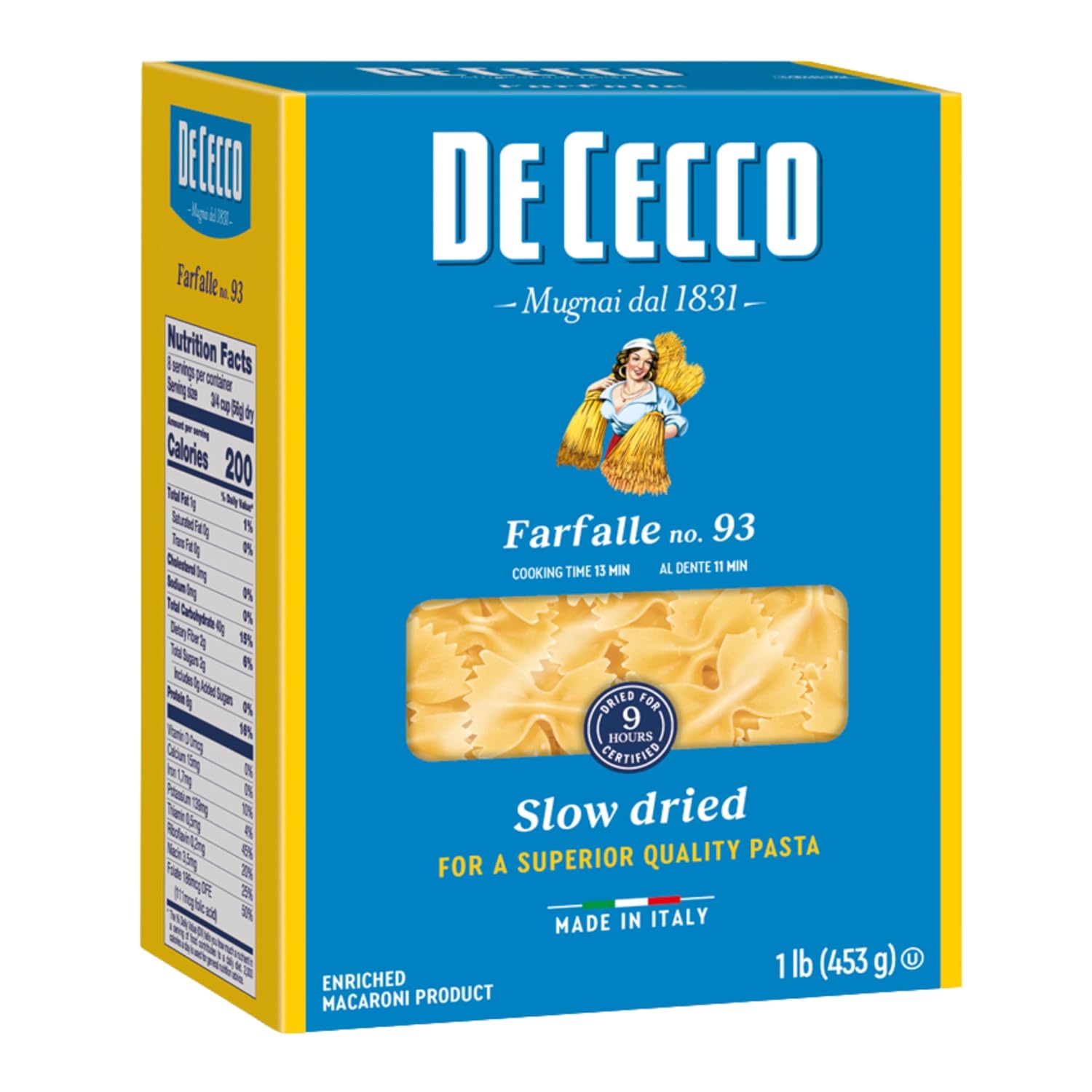 De Cecco Farfalle No. 93 Pasta, 16 Oz