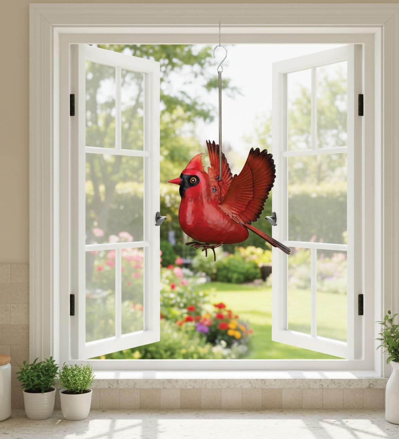 Regal Art & Gift Bird Bouncie, Hand-Painted Metal Spring Garden Decor