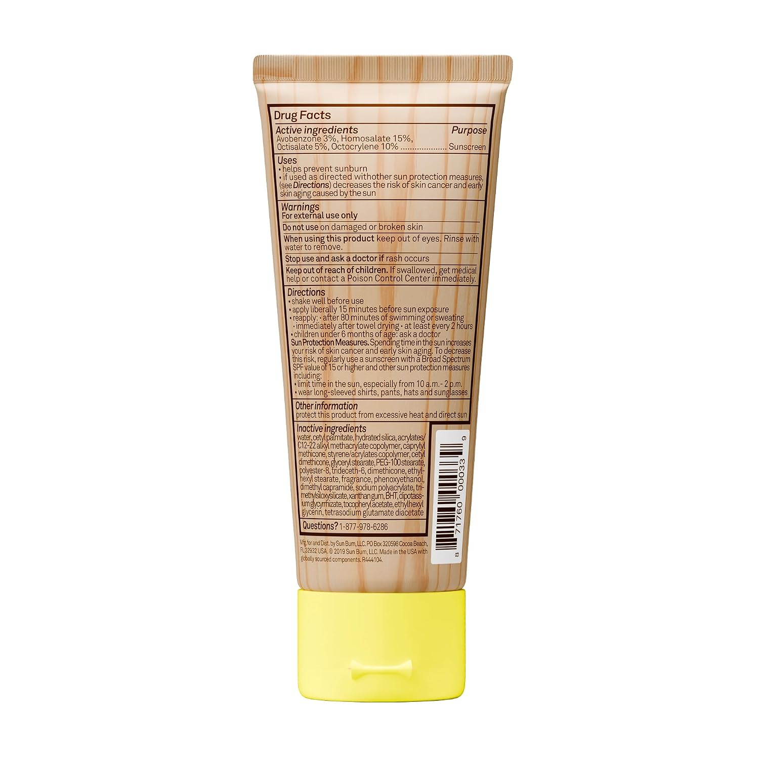 Sun Bum Original SPF 50 Sunscreen Body Lotion - 8 oz | Broad Spectrum Moisturizing Sunscreen with Vitamin E, Hawaii 104 Act Compliant (Made without Octinoxate & Oxybenzone)