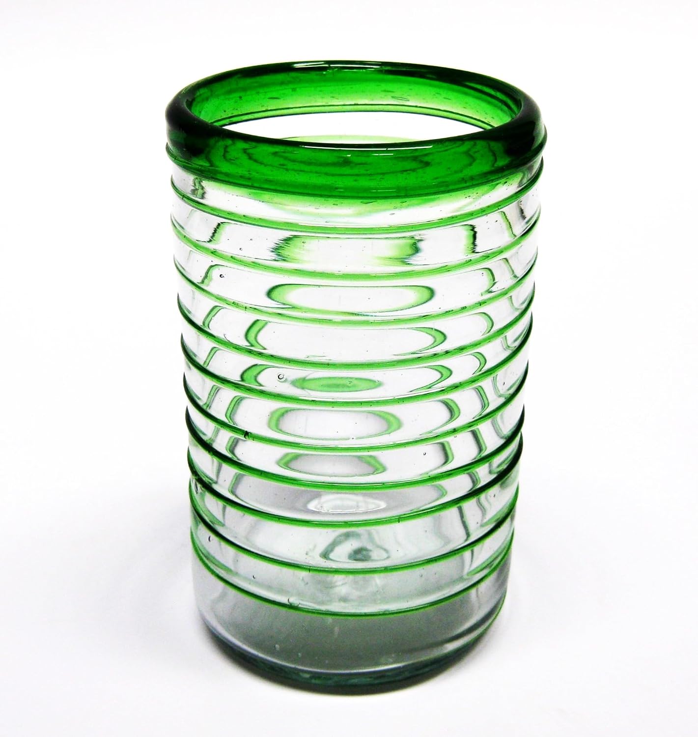 Cobalt Blue Spiral 14 oz Drinking Glasses (set of 6), Recycled Glass, Lead-free, Toxin-Free (Drinking)