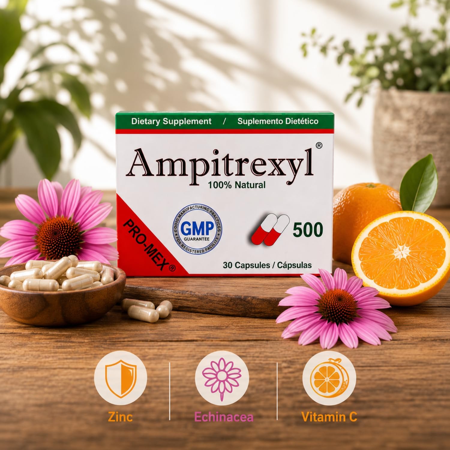 Ampitrexyl, 100% Natural, Immune System Support, 30 Capsules