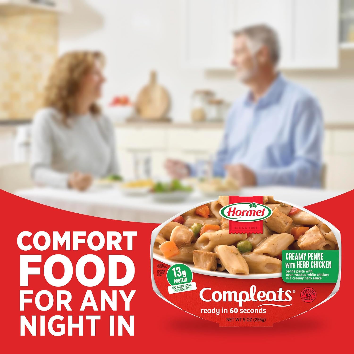 HORMEL COMPLEATS Chicken Alfredo Microwave Tray, 10 oz. (6 Pack)